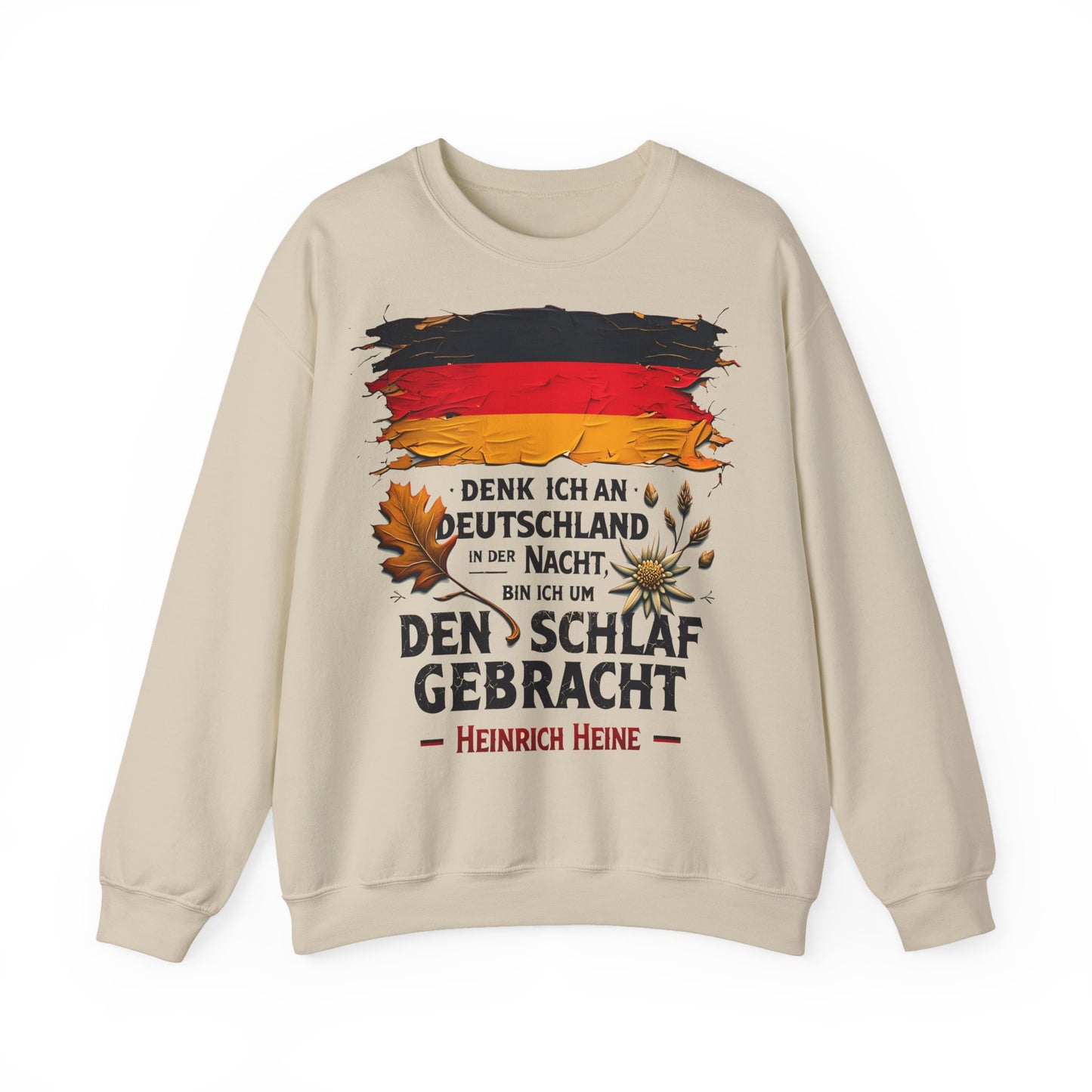 Unisex Heavy Blend™ Rundhals-Sweatshirt - Heinrich Heine | Denk ich an Deutschland in der Nacht