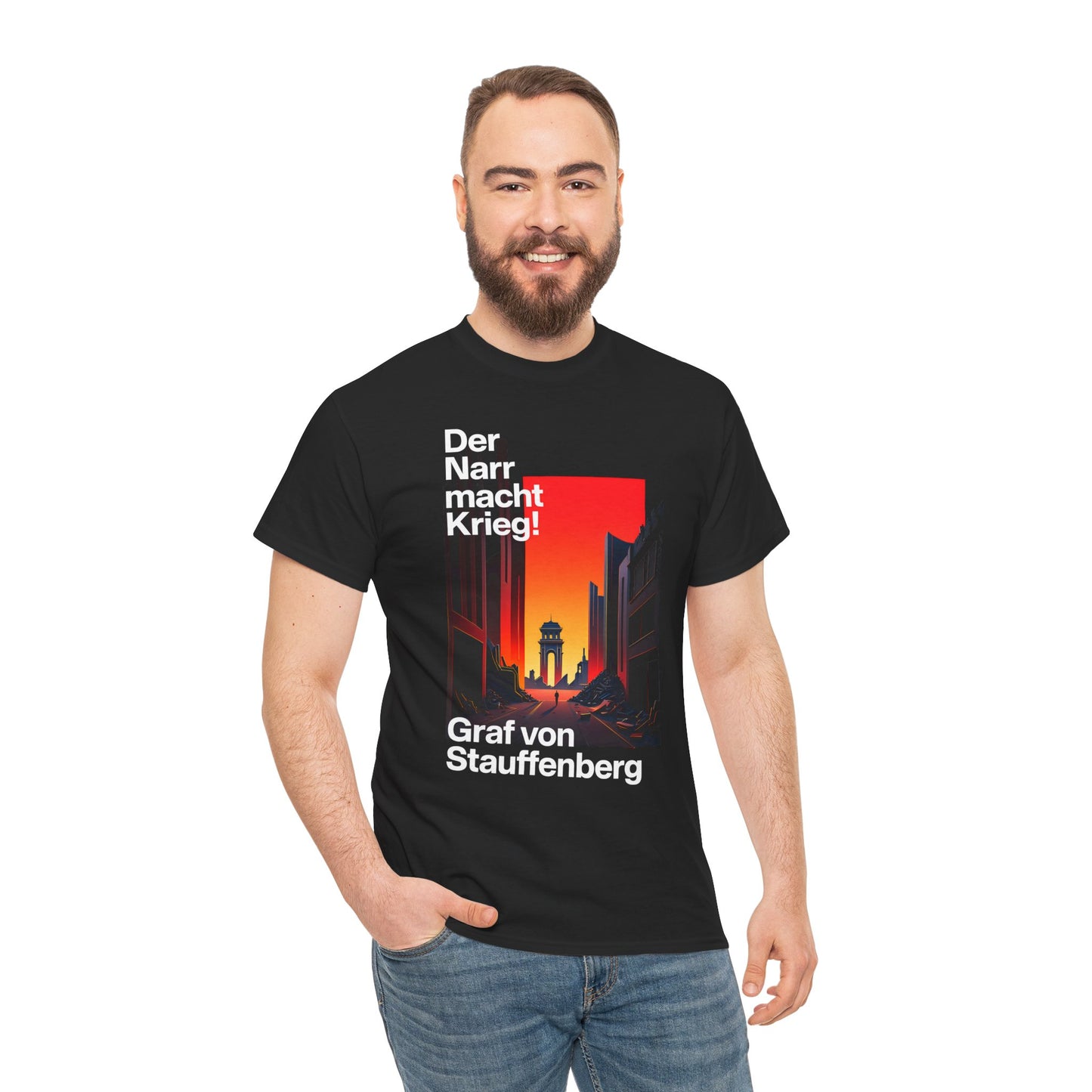 Unisex-T-Shirt aus Baumwolle - Graf von Stauffenberg | Friedenszitat