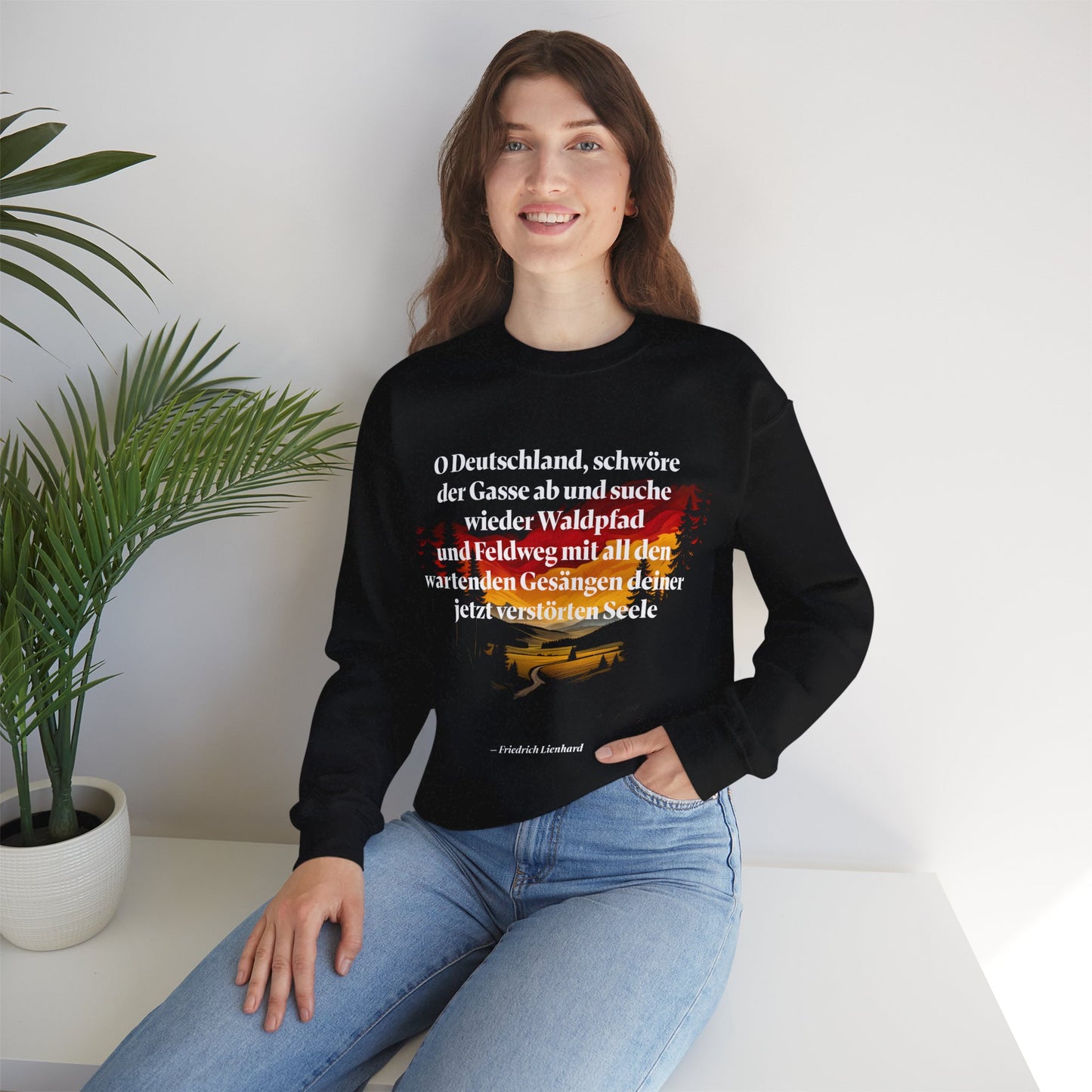 Unisex Heavy Blend™ Rundhals-Sweatshirt - Friedrich Lienhard | O Deutschland, schwöre der Gasse ab