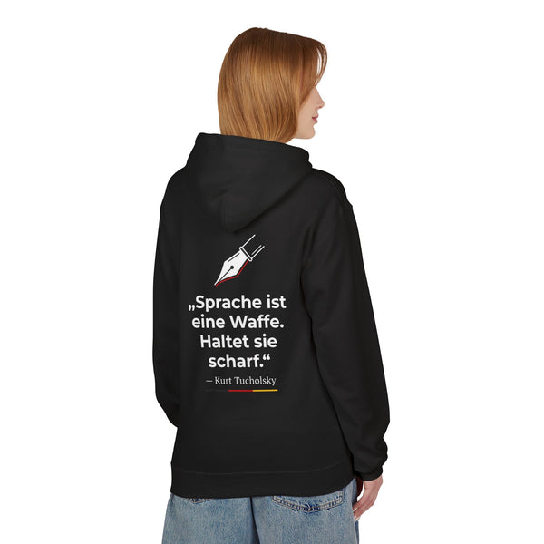 Hoodie Sweatshirt | Kurt Tucholsky - Sprache ist eine Waffe