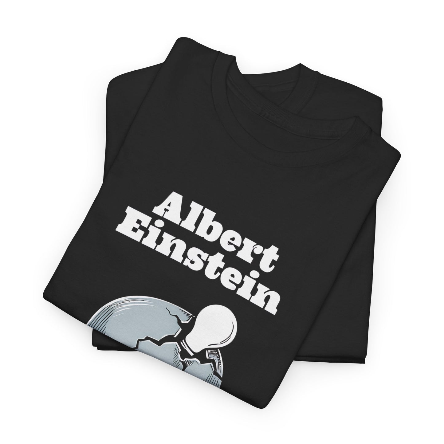 Unisex-T-Shirt aus Baumwolle - Albert Einstein | Stahlhelm