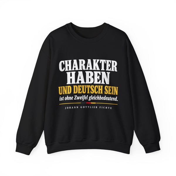Unisex Heavy Blend™ Rundhals-Sweatshirt - Johann Gottlieb Fichte | Charakter haben und deutsch sein ist ohne Zweifel gleichbedeutend
