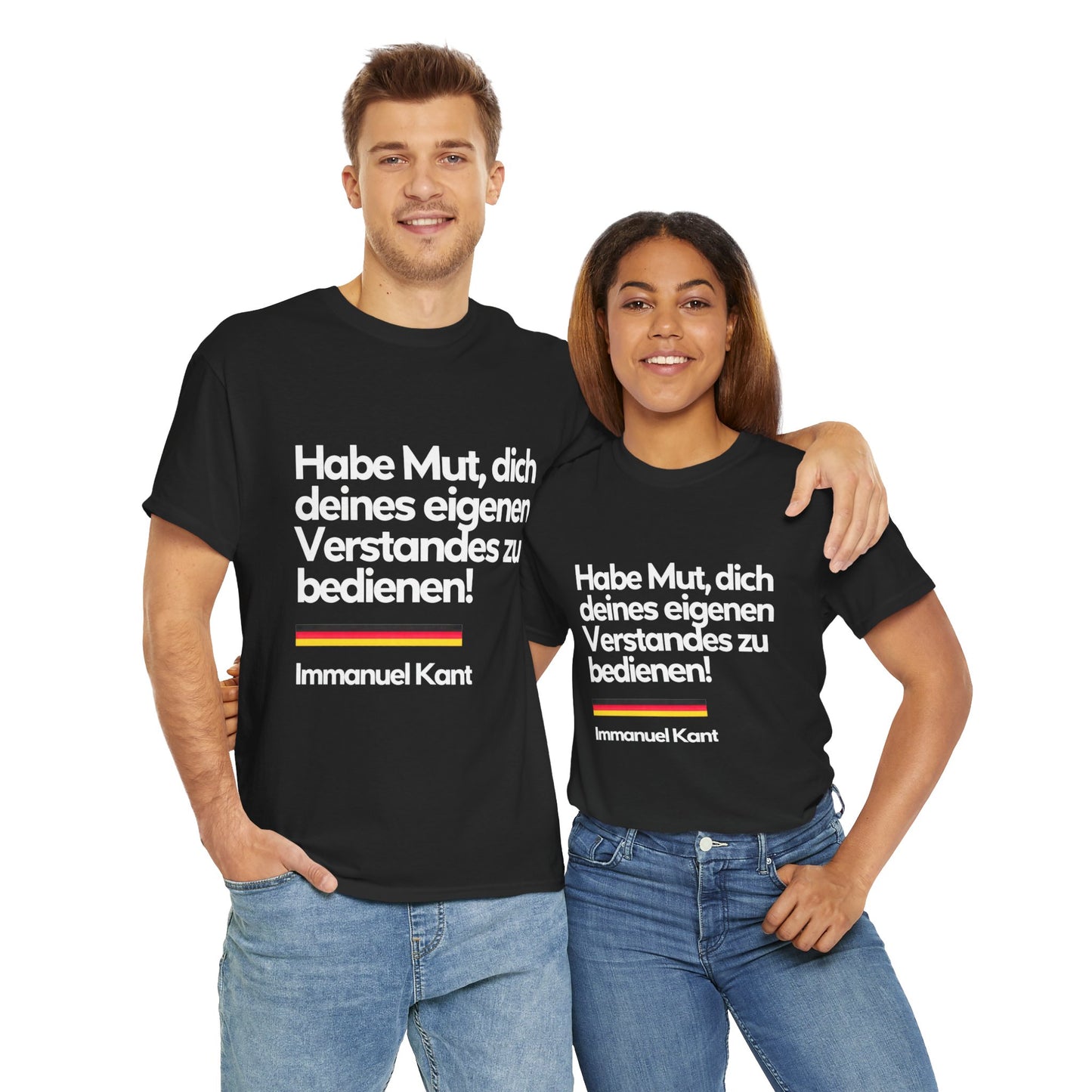 Unisex-T-Shirt aus Baumwolle - Immanuel Kant | Habe Mut, dich deines eigenen Verstandes zu bedienen
