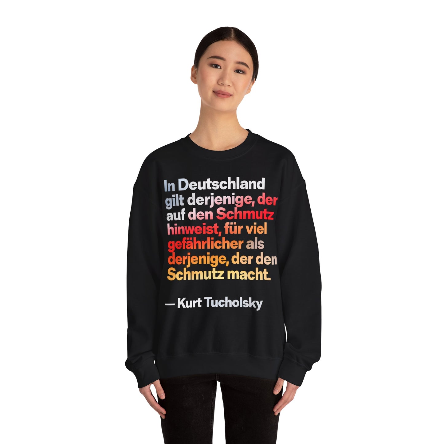 Unisex Heavy Blend™ Rundhals-Sweatshirt - Kurt Tucholsky | Schmutz-Zitat