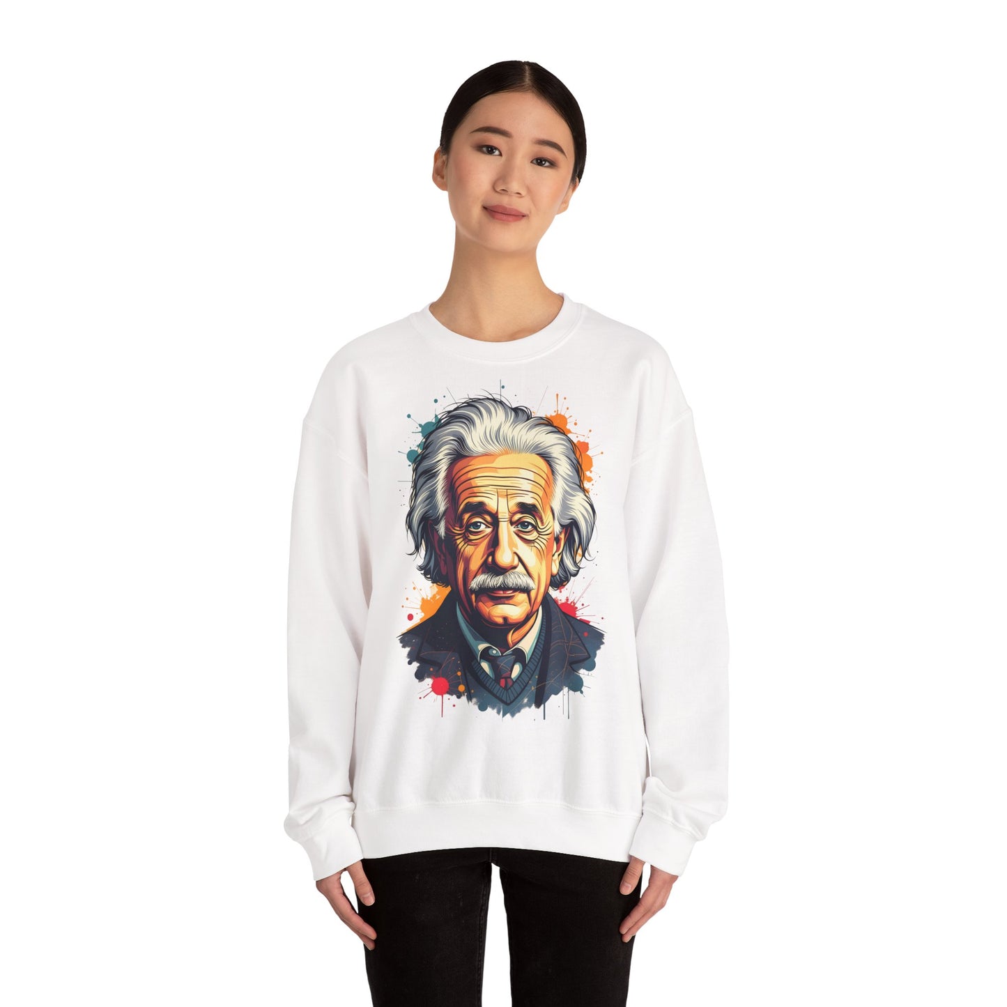 Unisex Heavy Blend™ Rundhals-Sweatshirt - Albert Einstein | Silhouette