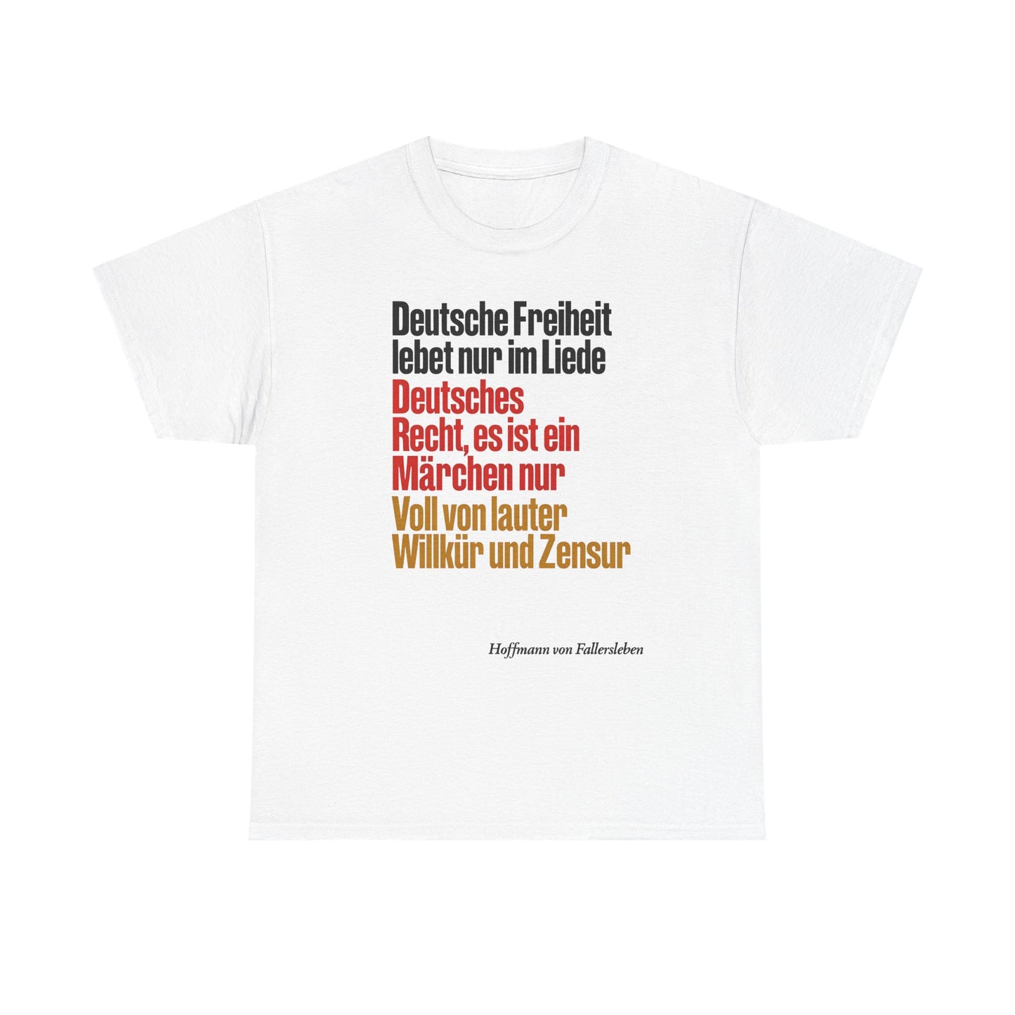 Unisex-T-Shirt aus Baumwolle - Hoffmann von Fallersleben | Gedicht