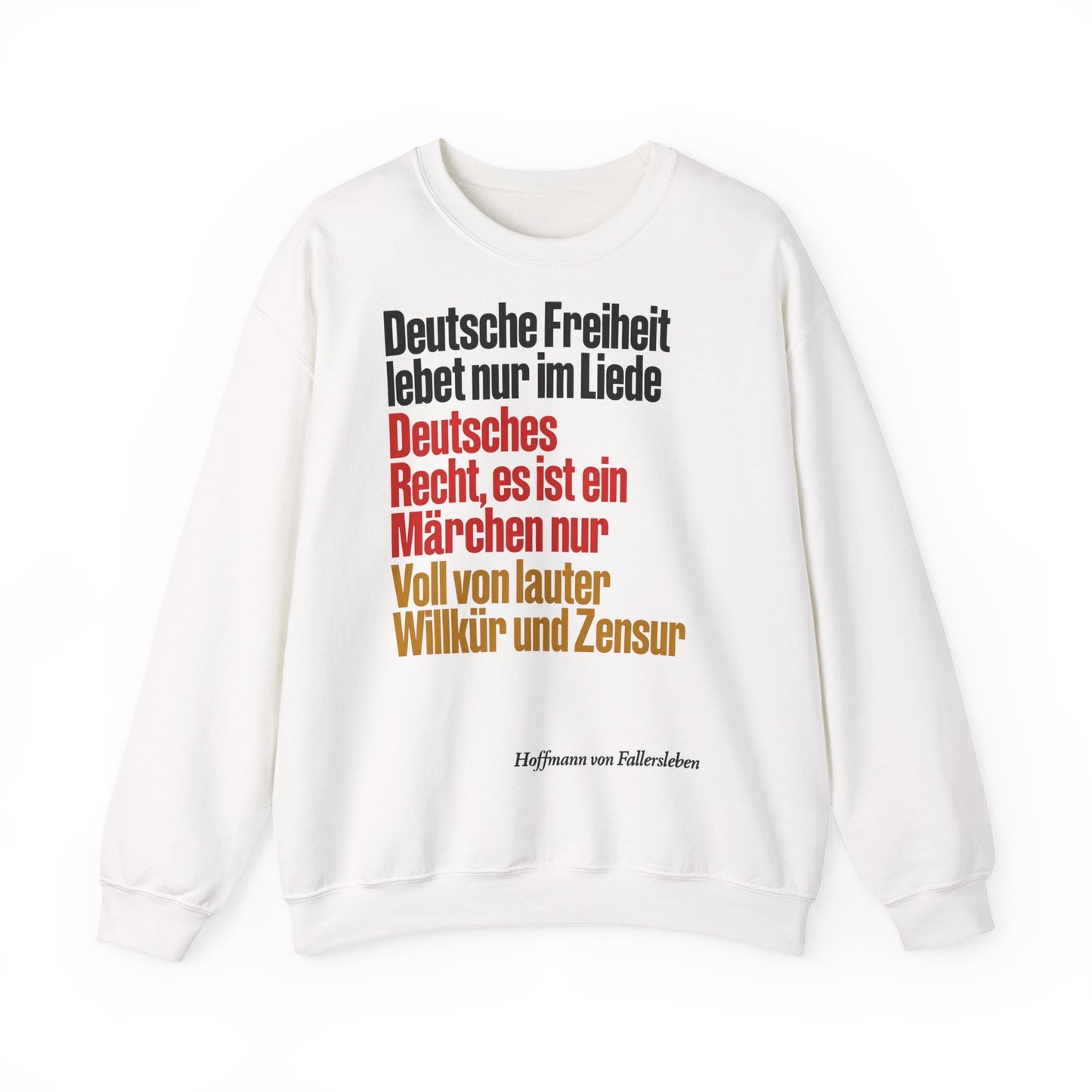 Unisex Heavy Blend™ Rundhals-Sweatshirt - Hoffmann von Fallersleben | Deutsche Freiheit