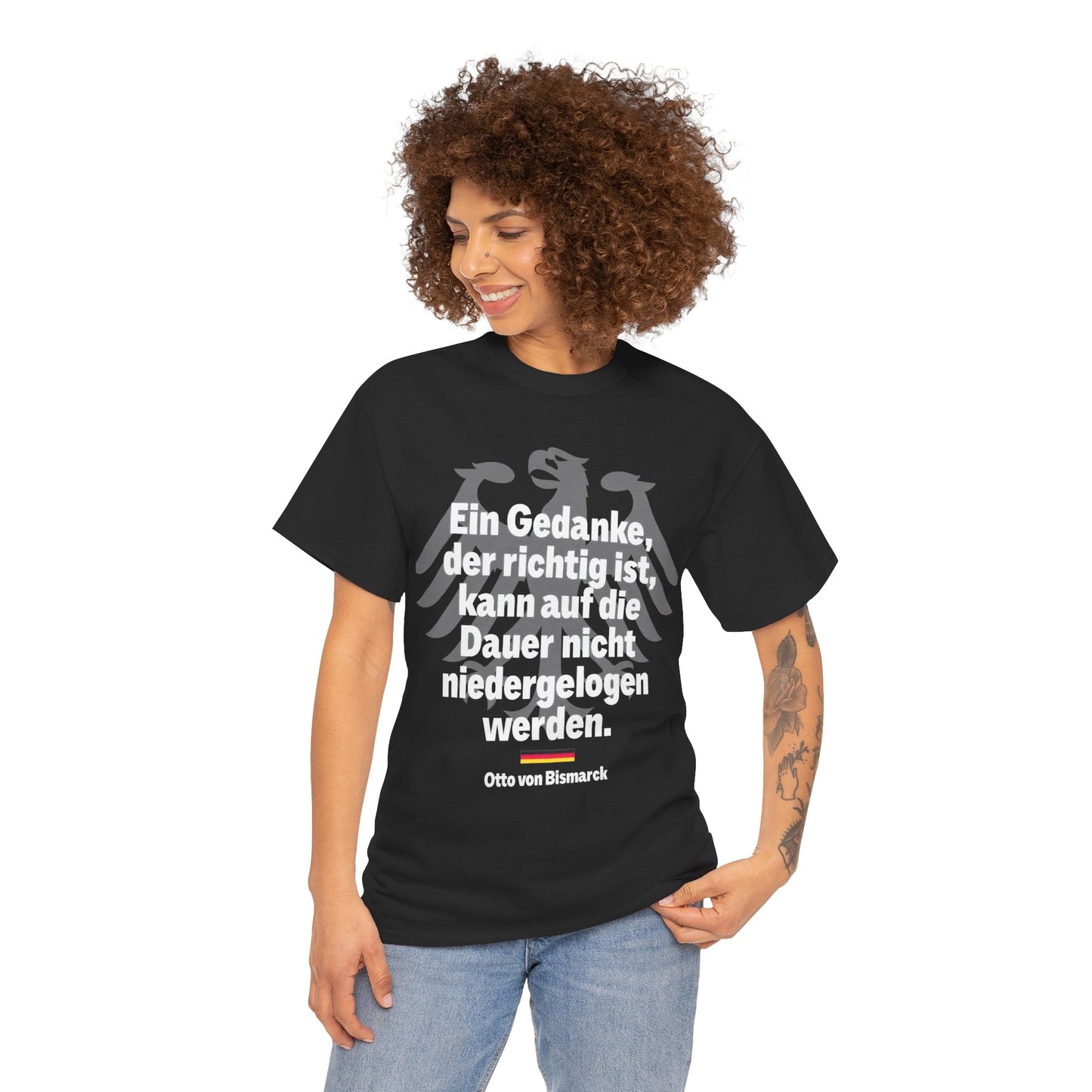 Unisex-T-Shirt aus Baumwolle - Otto von Bismarck - Gedanke