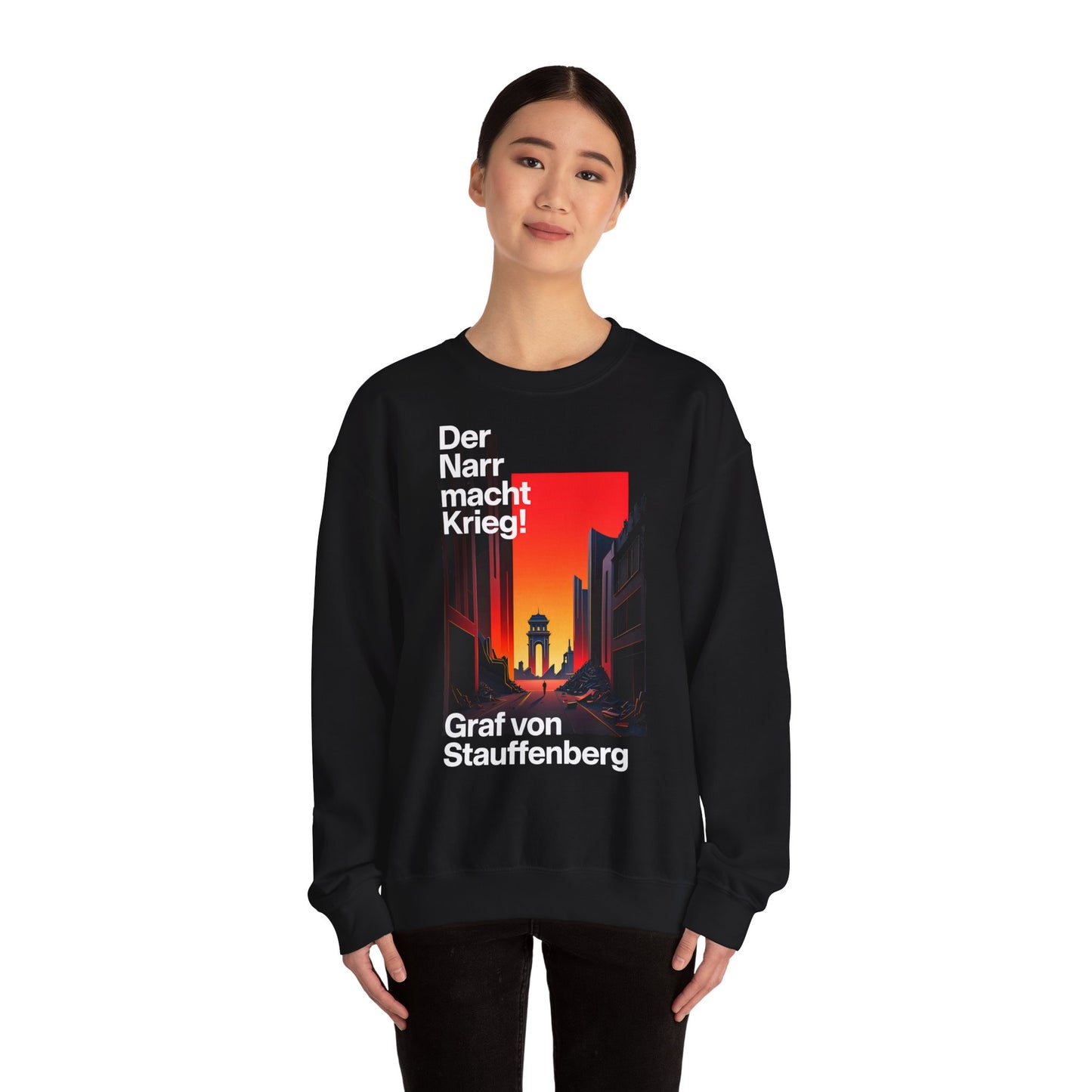 Unisex Heavy Blend™ Rundhals-Sweatshirt - Graf von Stauffenberg | Der Narr macht Krieg