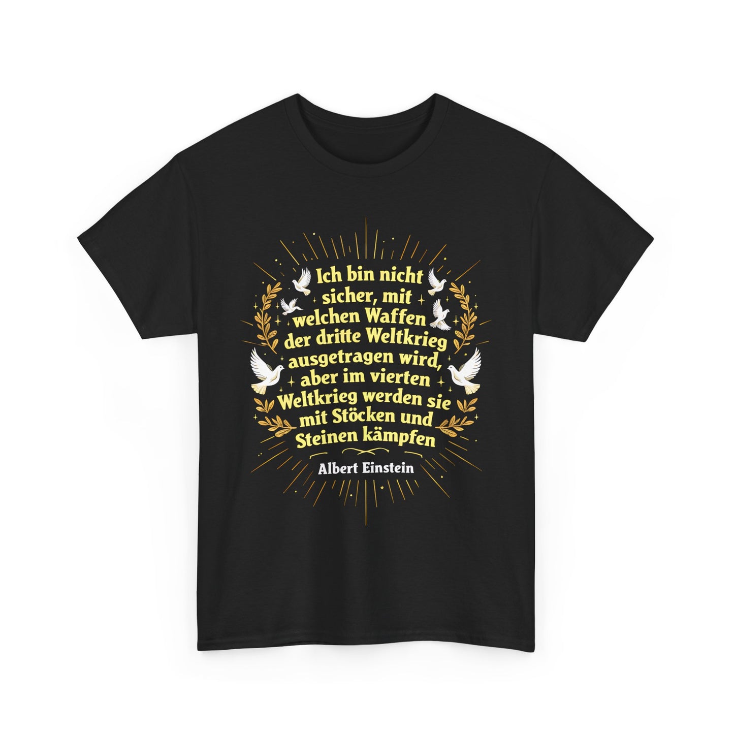 Unisex-T-Shirt aus Baumwolle - Albert Einstein