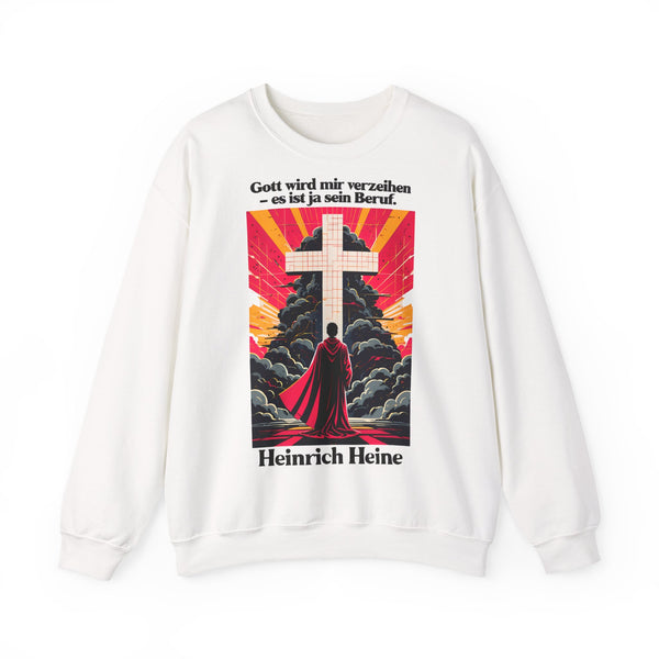 Unisex Heavy Blend™ Rundhals-Sweatshirt - Heinrich Heine | Gott wird mir verzeihen