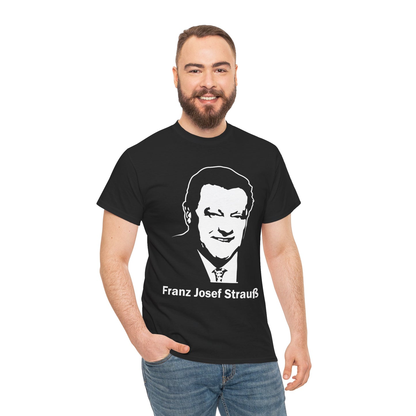 Unisex-T-Shirt aus Baumwolle - Franz Josef Strauß | Silhouette