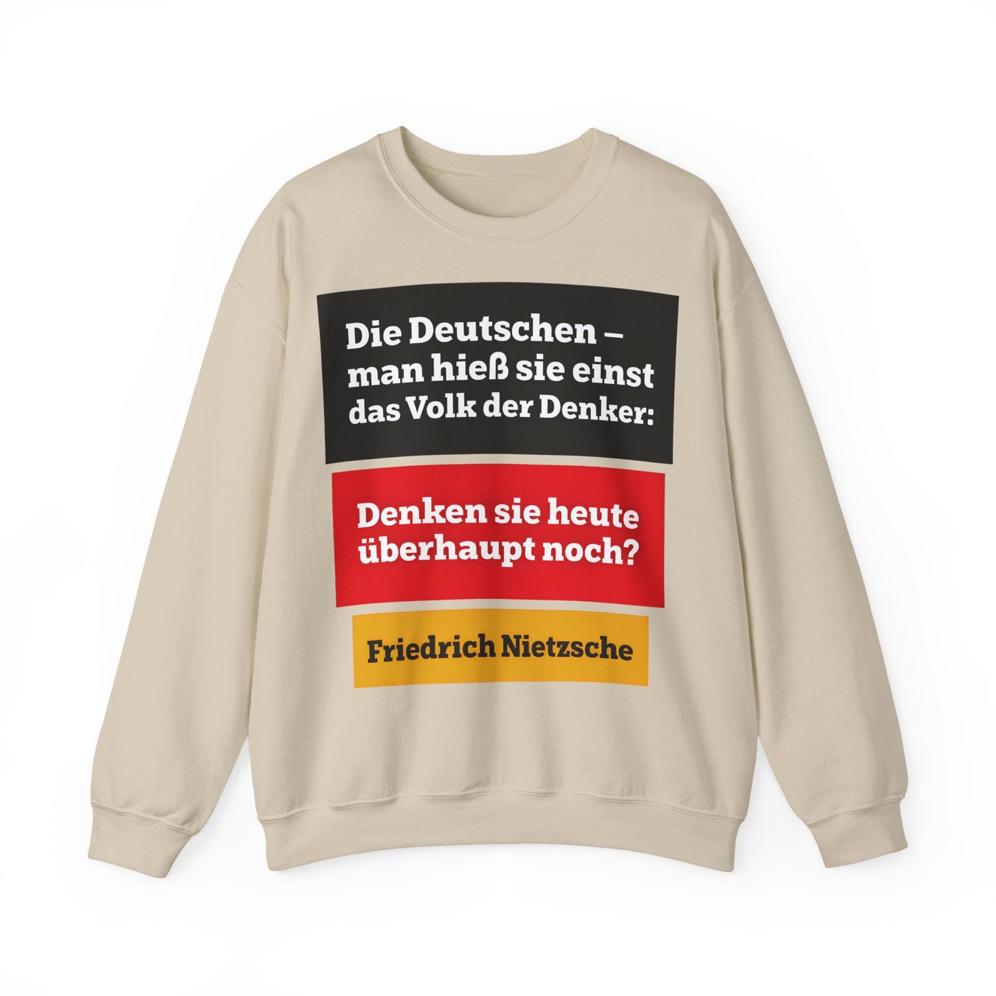 Unisex Heavy Blend™ Rundhals-Sweatshirt - Friedrich Nietzsche | Denken sie überhaupt noch?
