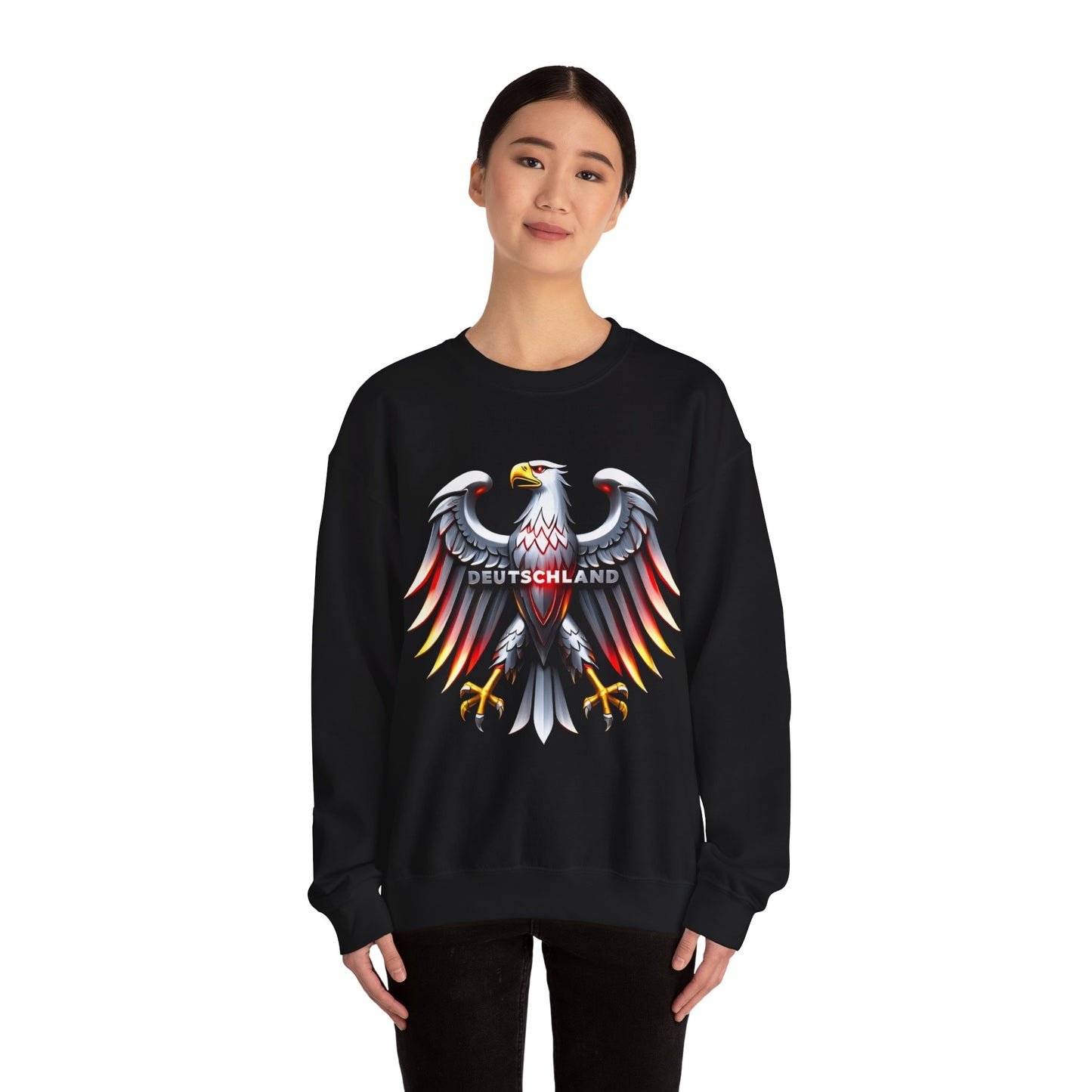 Unisex Heavy Blend™ Rundhals-Sweatshirt - Adler mit Deutschland Schriftzug