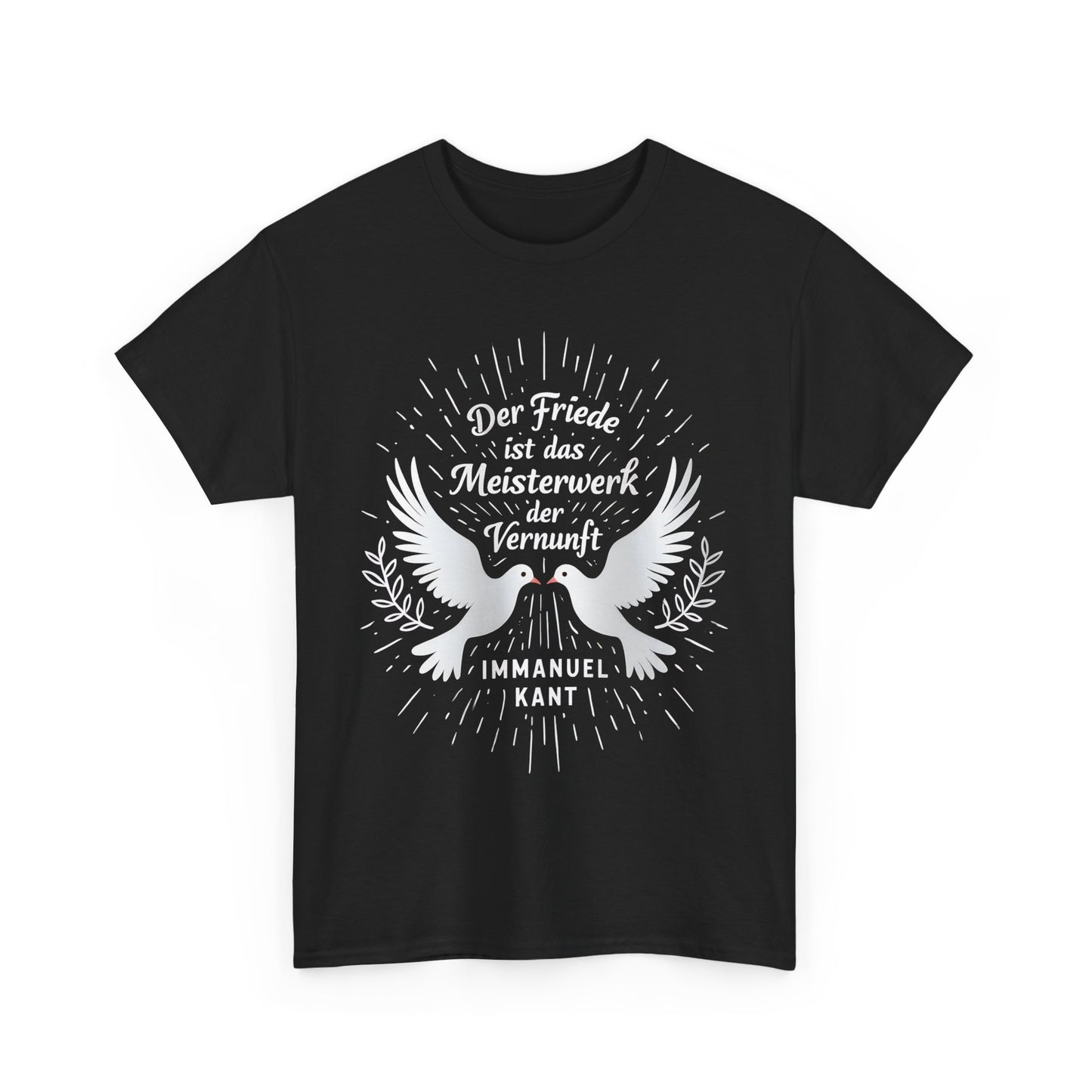 Unisex-T-Shirt aus Baumwolle - Immanuel Kant | Friedenszitat