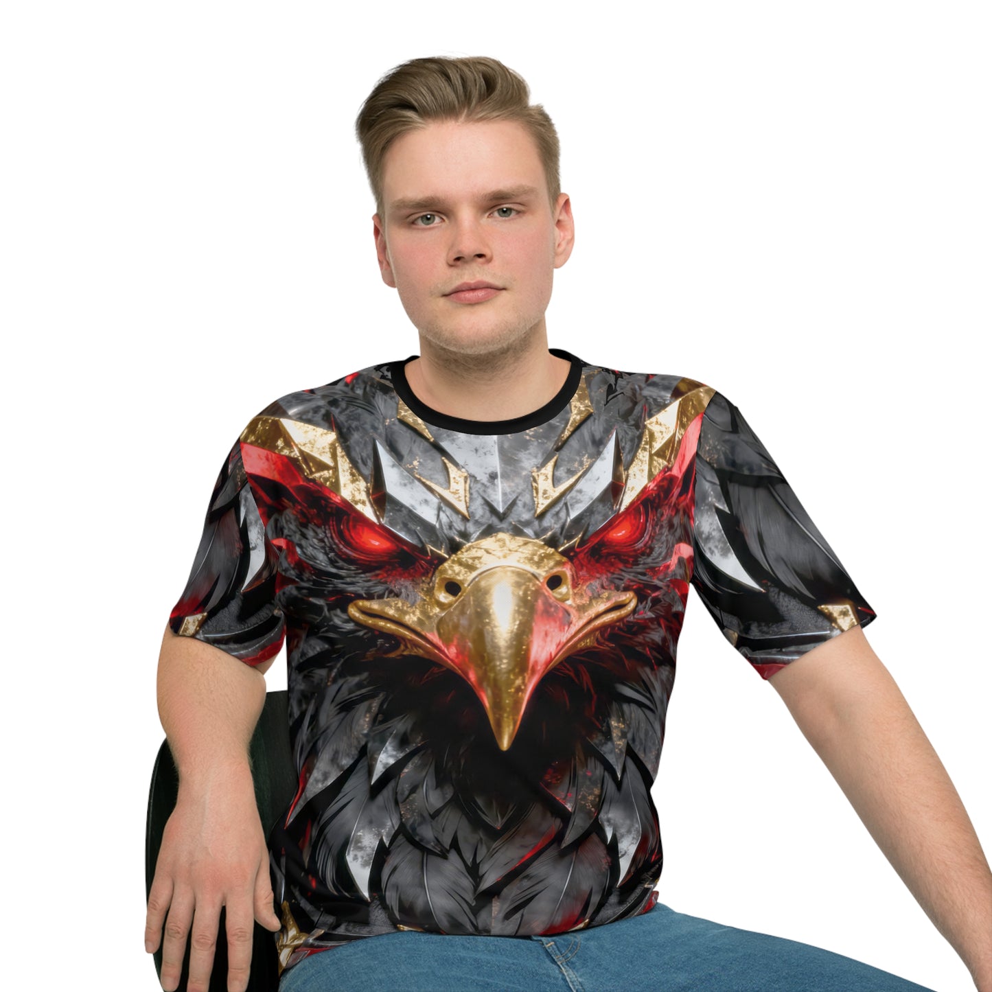 Herren-T-Shirt | Adler mit roten Augen