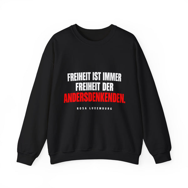 Unisex Heavy Blend™ Rundhals-Sweatshirt - Rosa Luxemburg | Freiheit ist immer Freiheit der Andersdenkenden