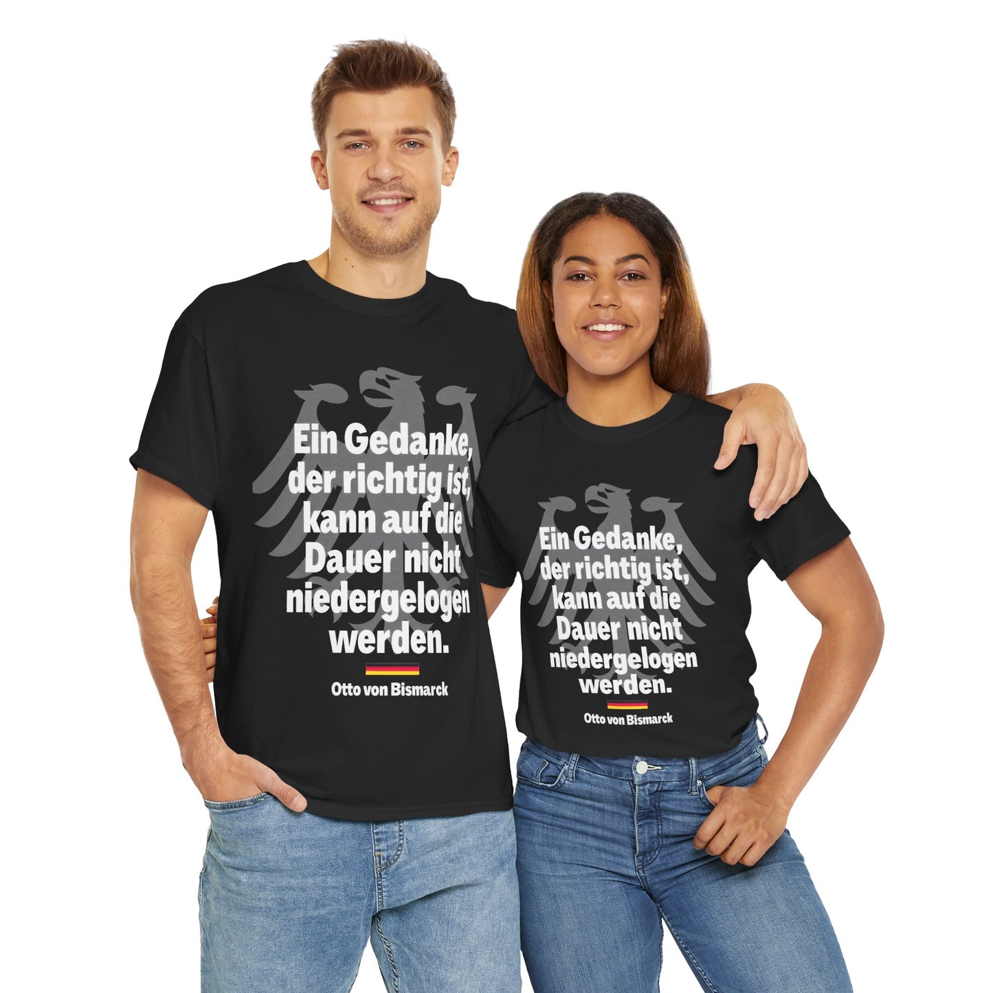 Unisex-T-Shirt aus Baumwolle - Otto von Bismarck - Gedanke