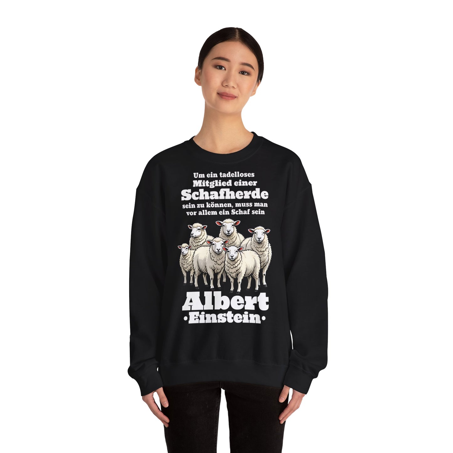 Unisex Heavy Blend™ Rundhals-Sweatshirt - Albert Einstein | Schafherde