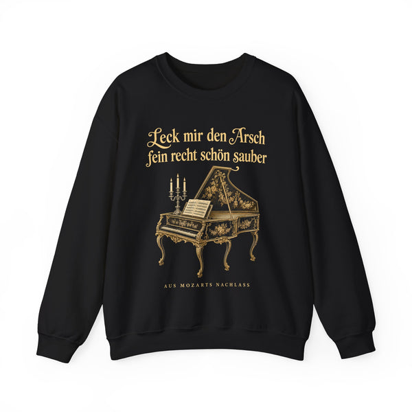 Unisex Heavy Blend™ Rundhals-Sweatshirt - Wolfgang Amadeus Mozart | Leck mir den Arsch fein recht schön sauber
