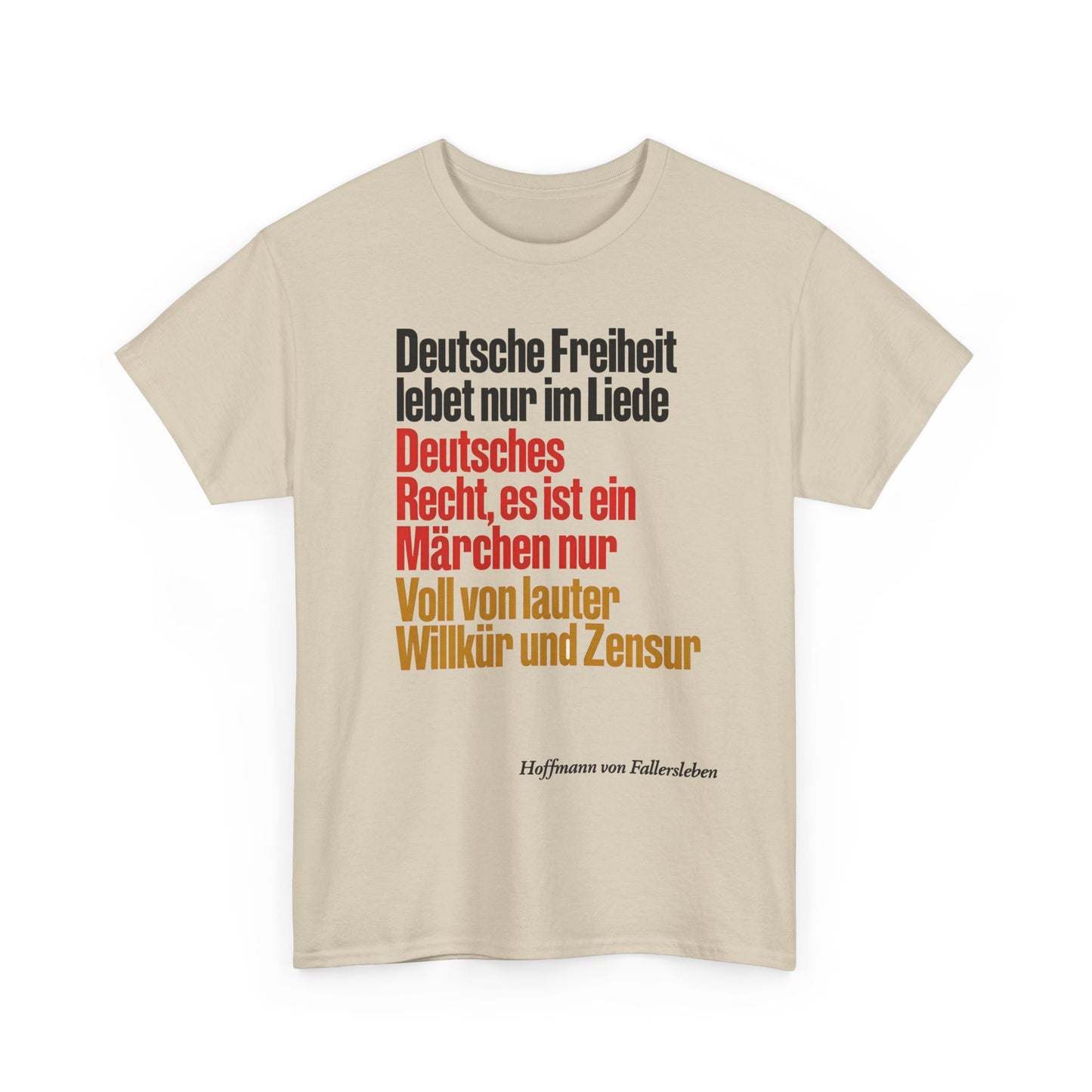 Unisex-T-Shirt aus Baumwolle - Hoffmann von Fallersleben | Gedicht