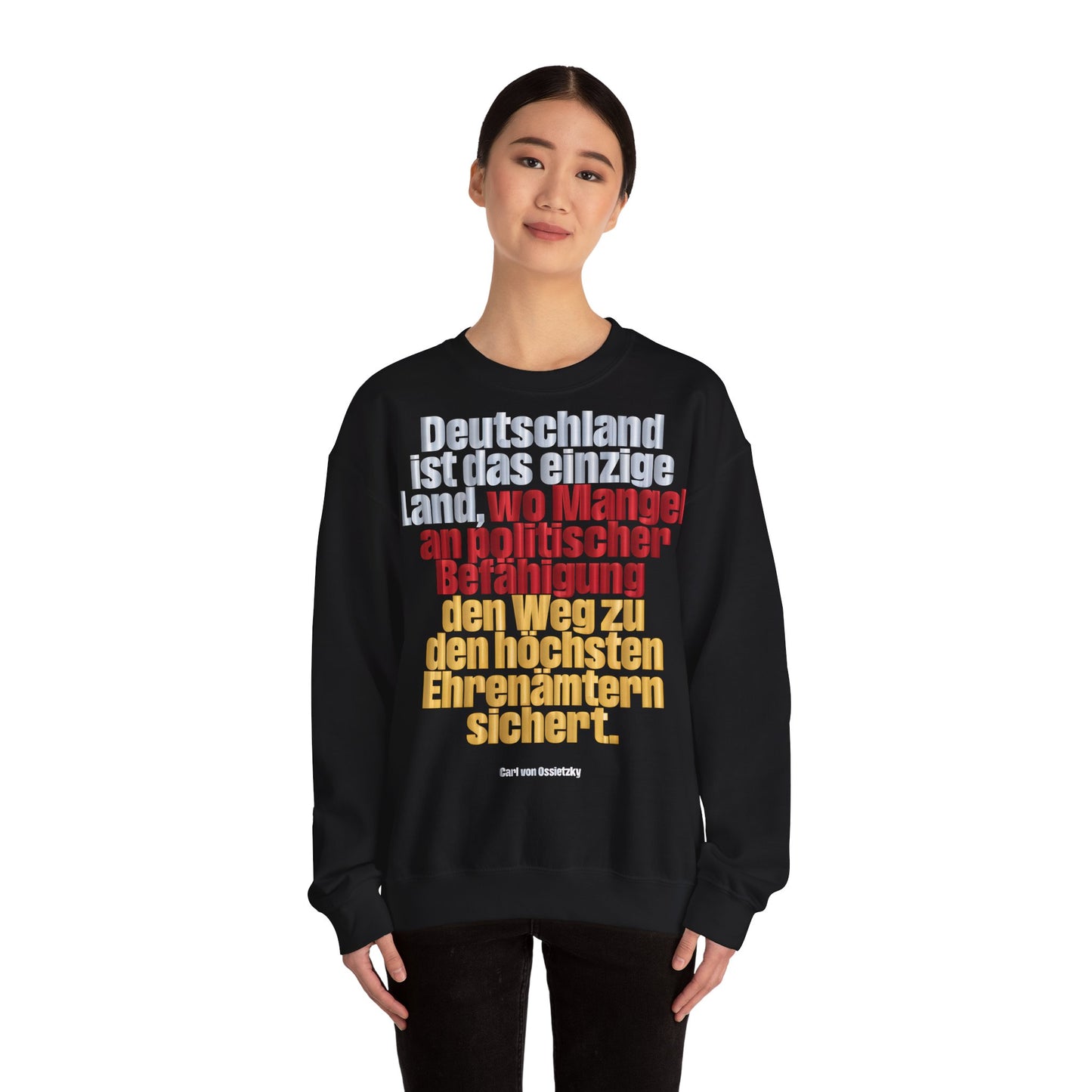 Unisex Heavy Blend™ Rundhals-Sweatshirt - Carl von Ossietzky | Mangel an Befähigung