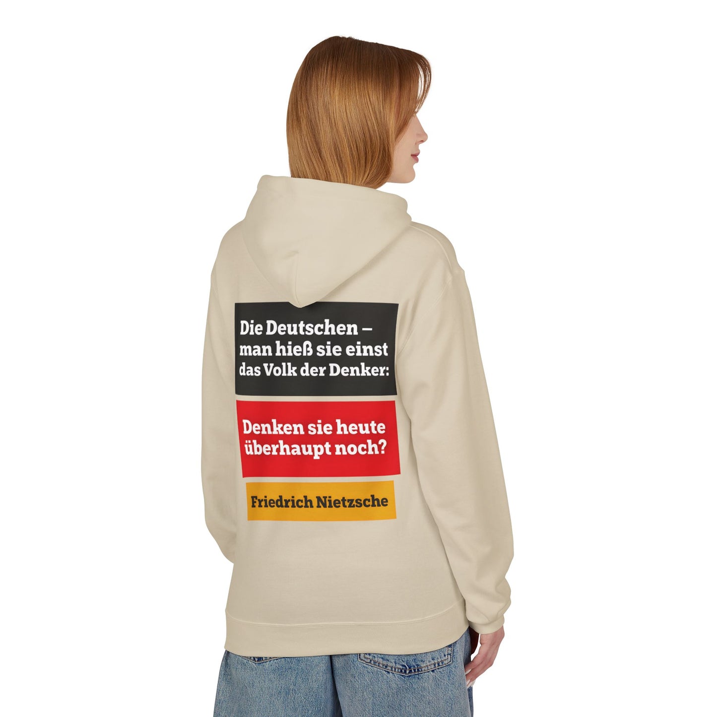 Hoodie Sweatshirt | Friedrich Nietzsche - Denken Sie überhaupt noch?