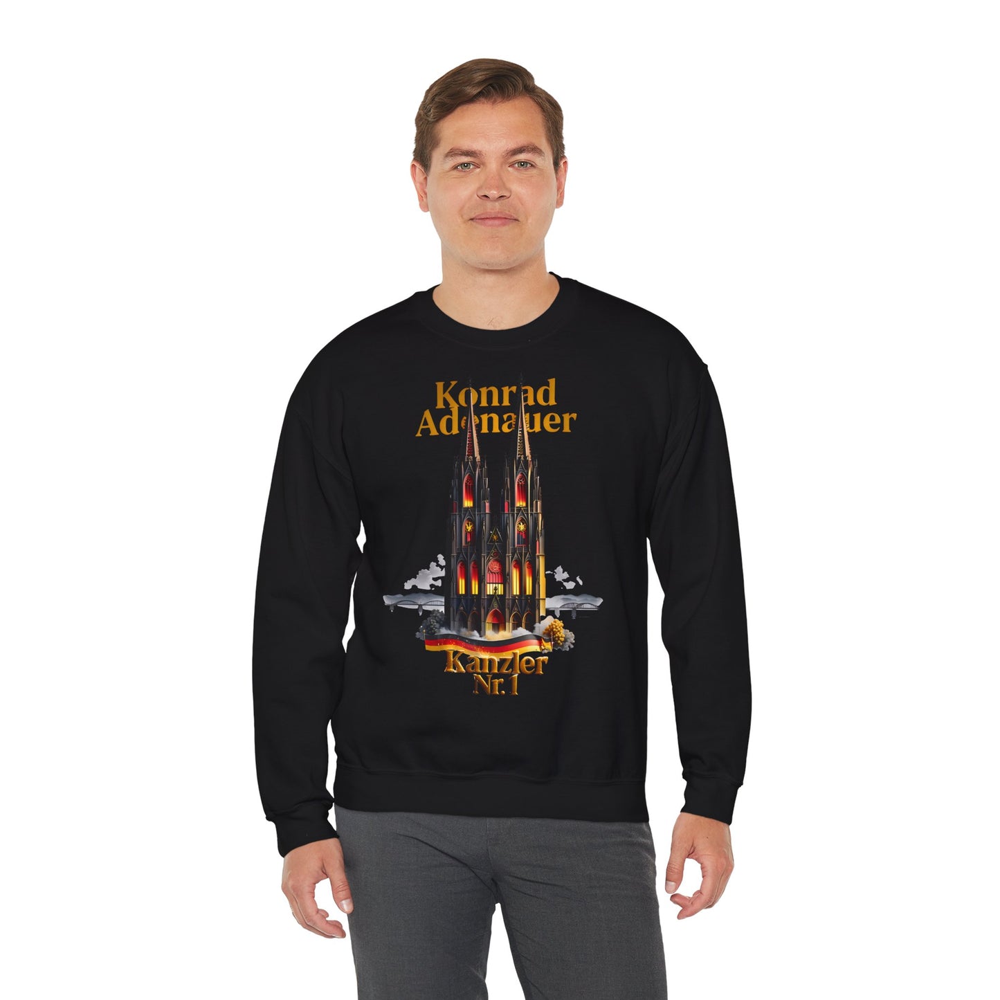 Unisex Heavy Blend™ Rundhals-Sweatshirt - Konrad Adenauer | Kanzler Nr. 1