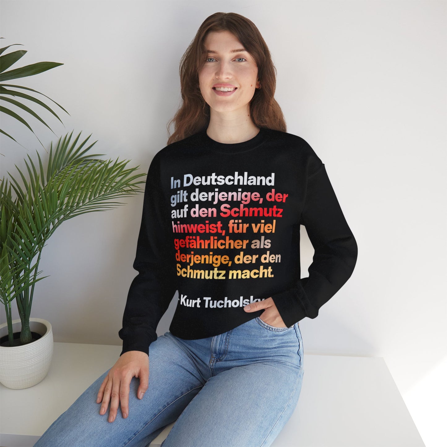 Unisex Heavy Blend™ Rundhals-Sweatshirt - Kurt Tucholsky | Schmutz-Zitat