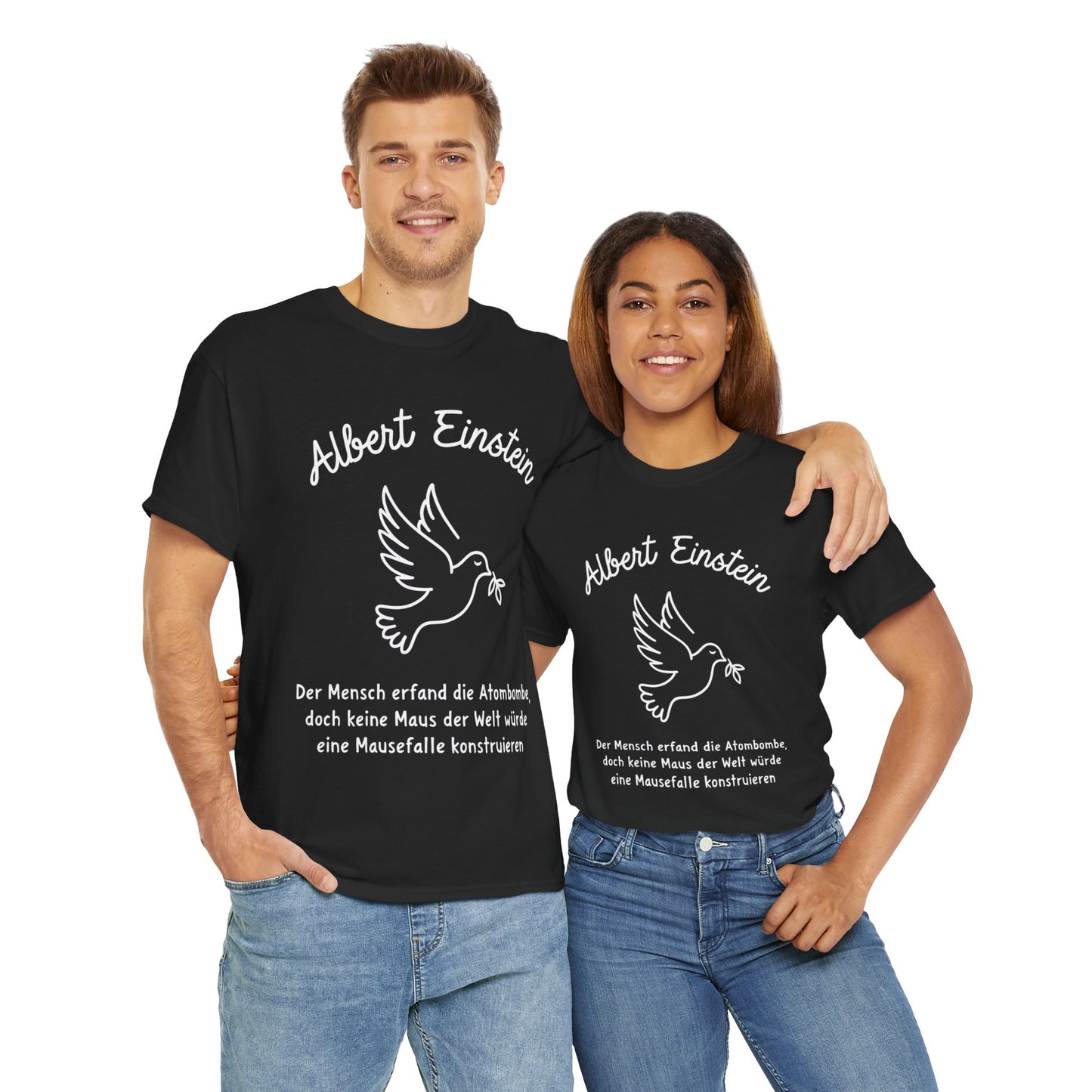 Unisex-T-Shirt aus Baumwolle - Albert Einstein | Mausefalle