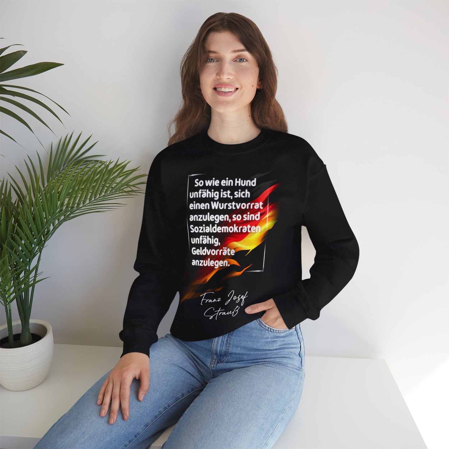 Unisex Heavy Blend™ Rundhals-Sweatshirt - Franz Josef Strauß | Wurstvorrat