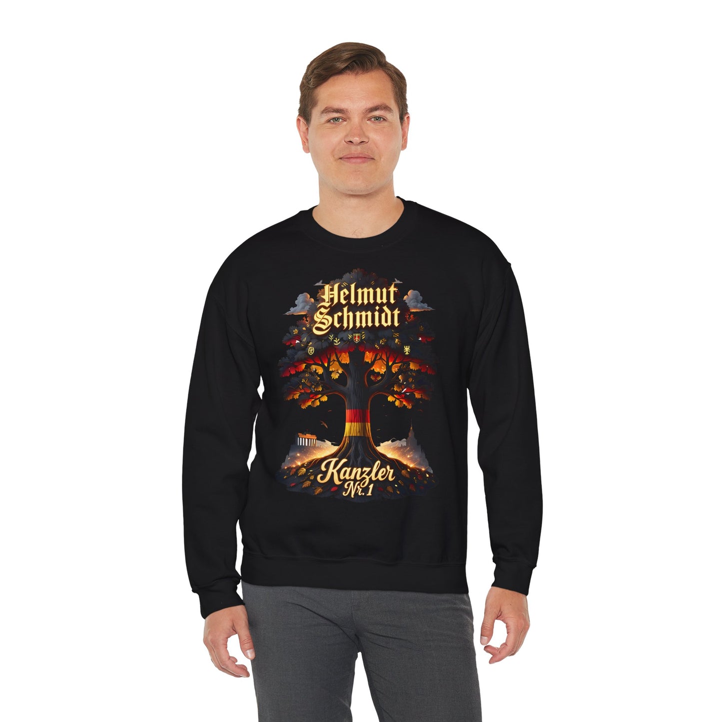 Unisex Heavy Blend™ Rundhals-Sweatshirt - Helmut Schmidt | Kanzler Nr. 1