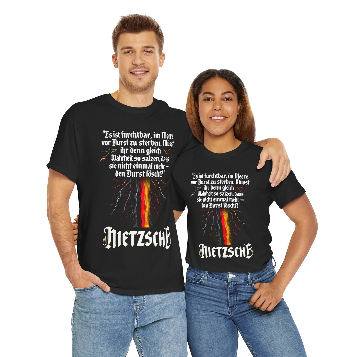 Unisex-T-Shirt aus Baumwolle - Friedrich Nietzsche | Wahrheit