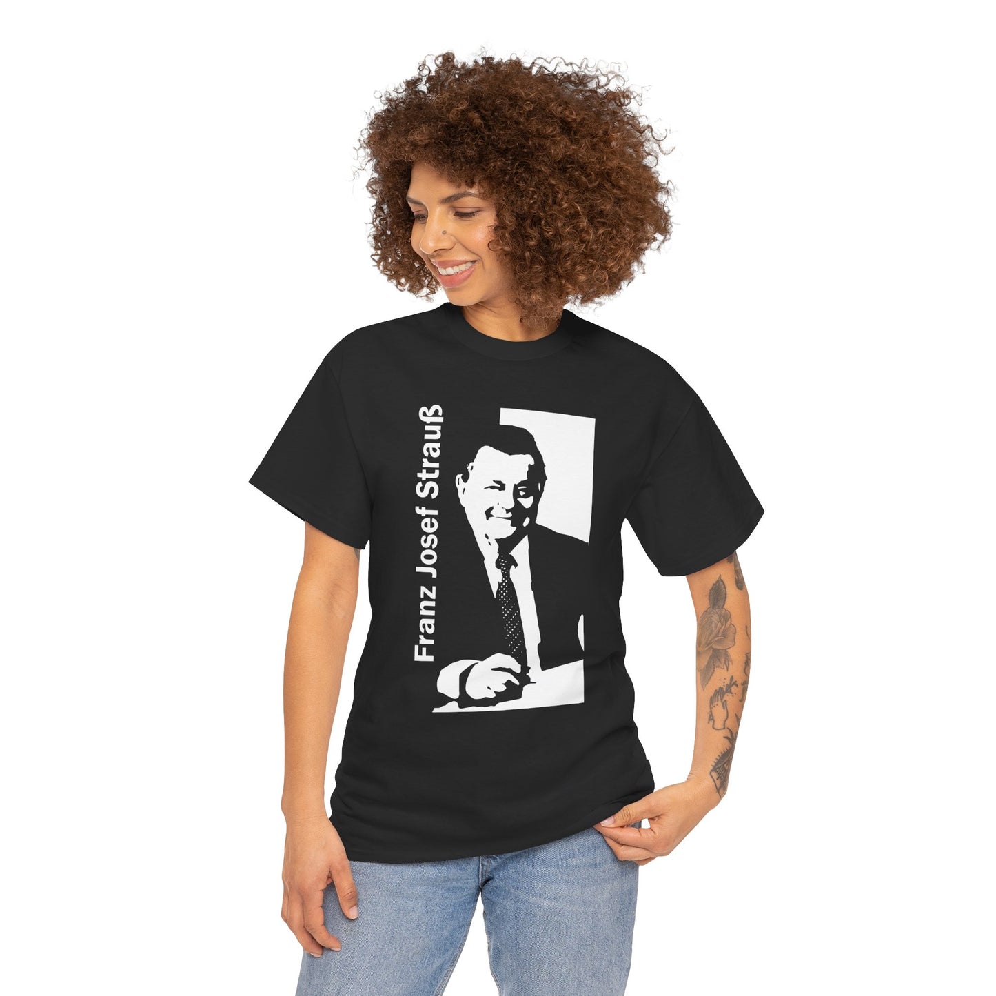 Unisex-T-Shirt aus Baumwolle - Franz Josef Strauß | Silhouette 2