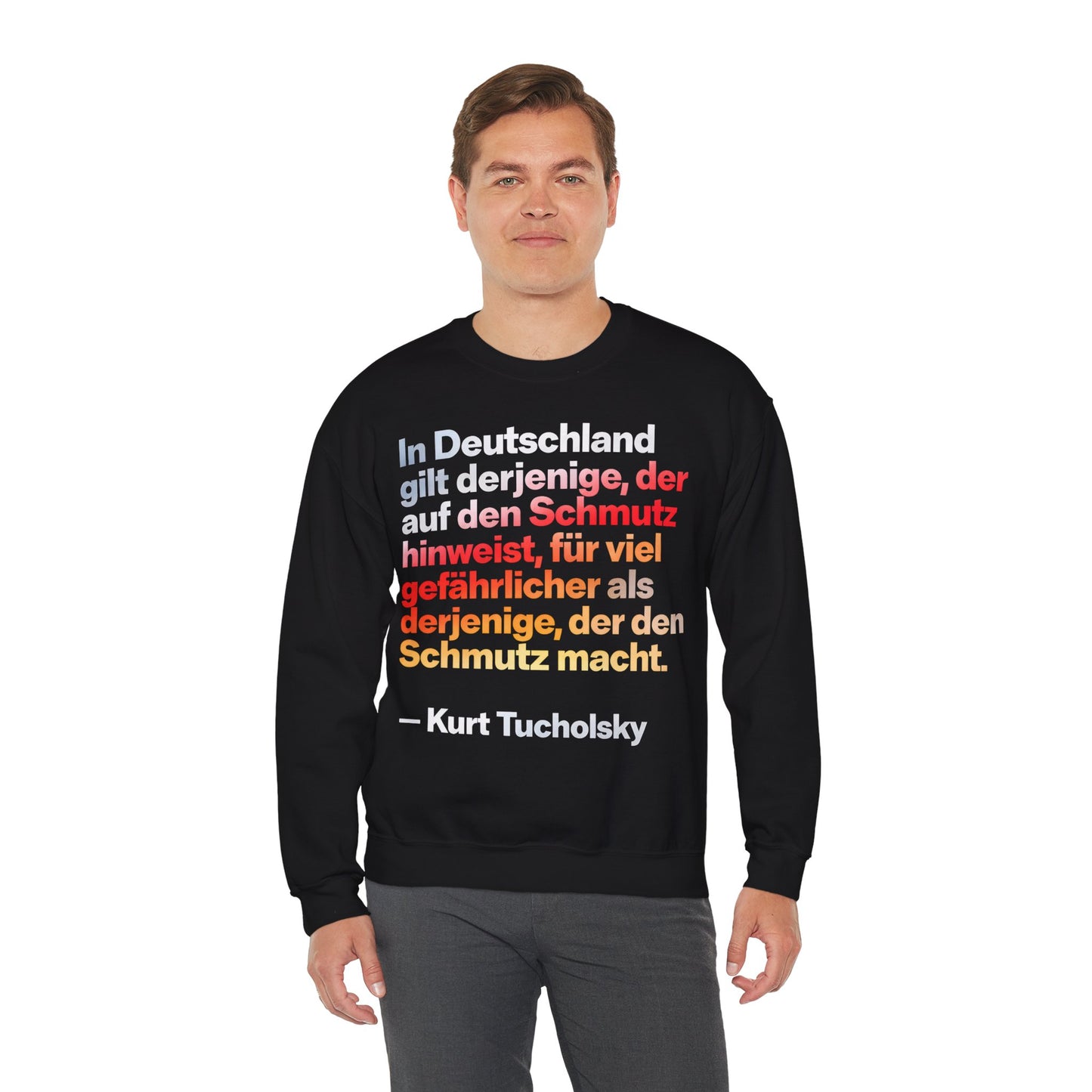 Unisex Heavy Blend™ Rundhals-Sweatshirt - Kurt Tucholsky | Schmutz-Zitat