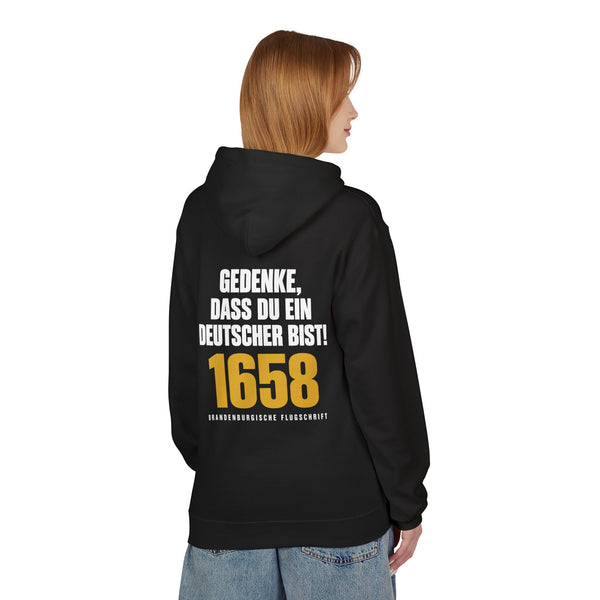 Hoodie Sweatshirt - Gedenke, dass Du ein Deutscher bist! | Brandenburgische Flugschrift 1658