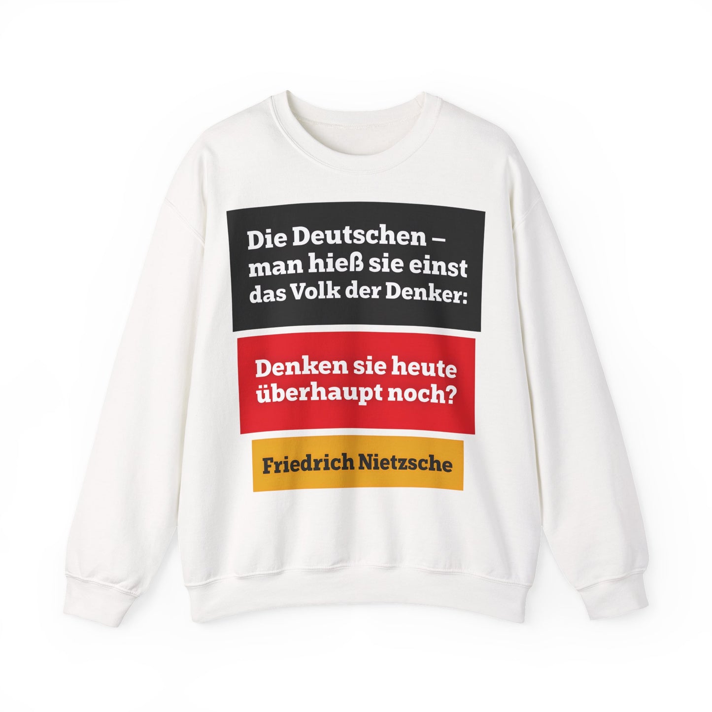 Unisex Heavy Blend™ Rundhals-Sweatshirt - Friedrich Nietzsche | Denken sie überhaupt noch?