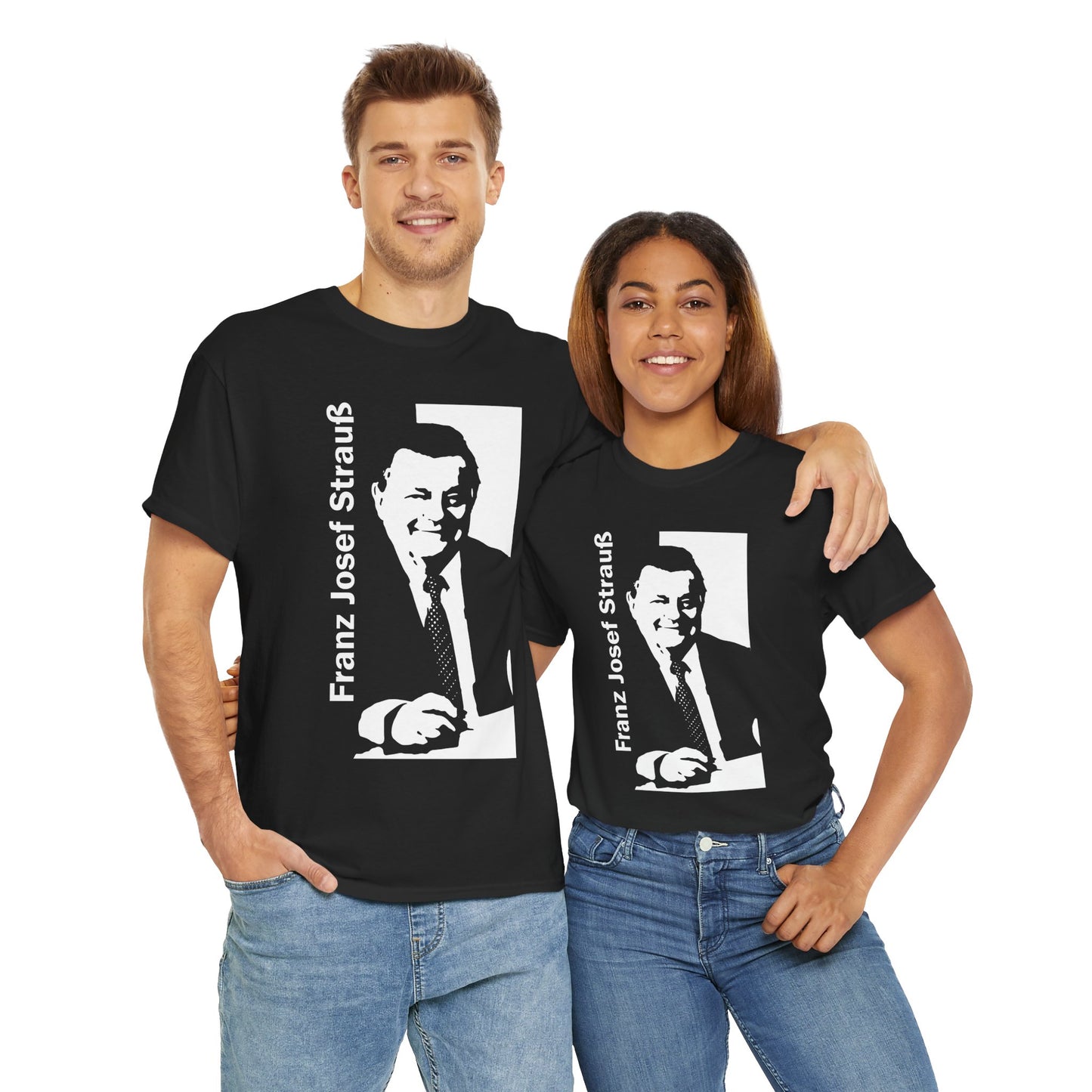 Unisex-T-Shirt aus Baumwolle - Franz Josef Strauß | Silhouette 2