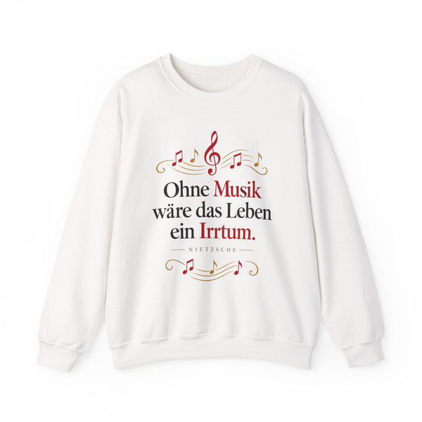 Unisex Heavy Blend™ Rundhals-Sweatshirt - Friedrich Nietzsche | Ohne Musik wäre das Leben ein Irrtum