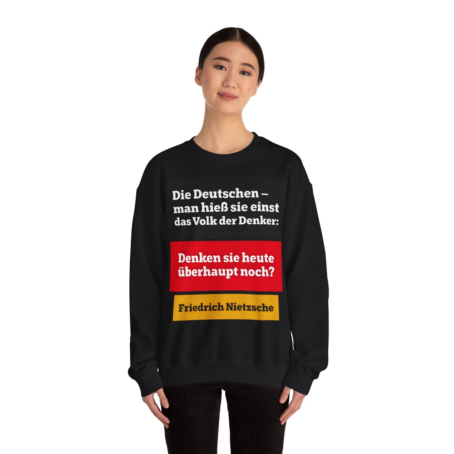 Unisex Heavy Blend™ Rundhals-Sweatshirt - Friedrich Nietzsche | Denken sie überhaupt noch?