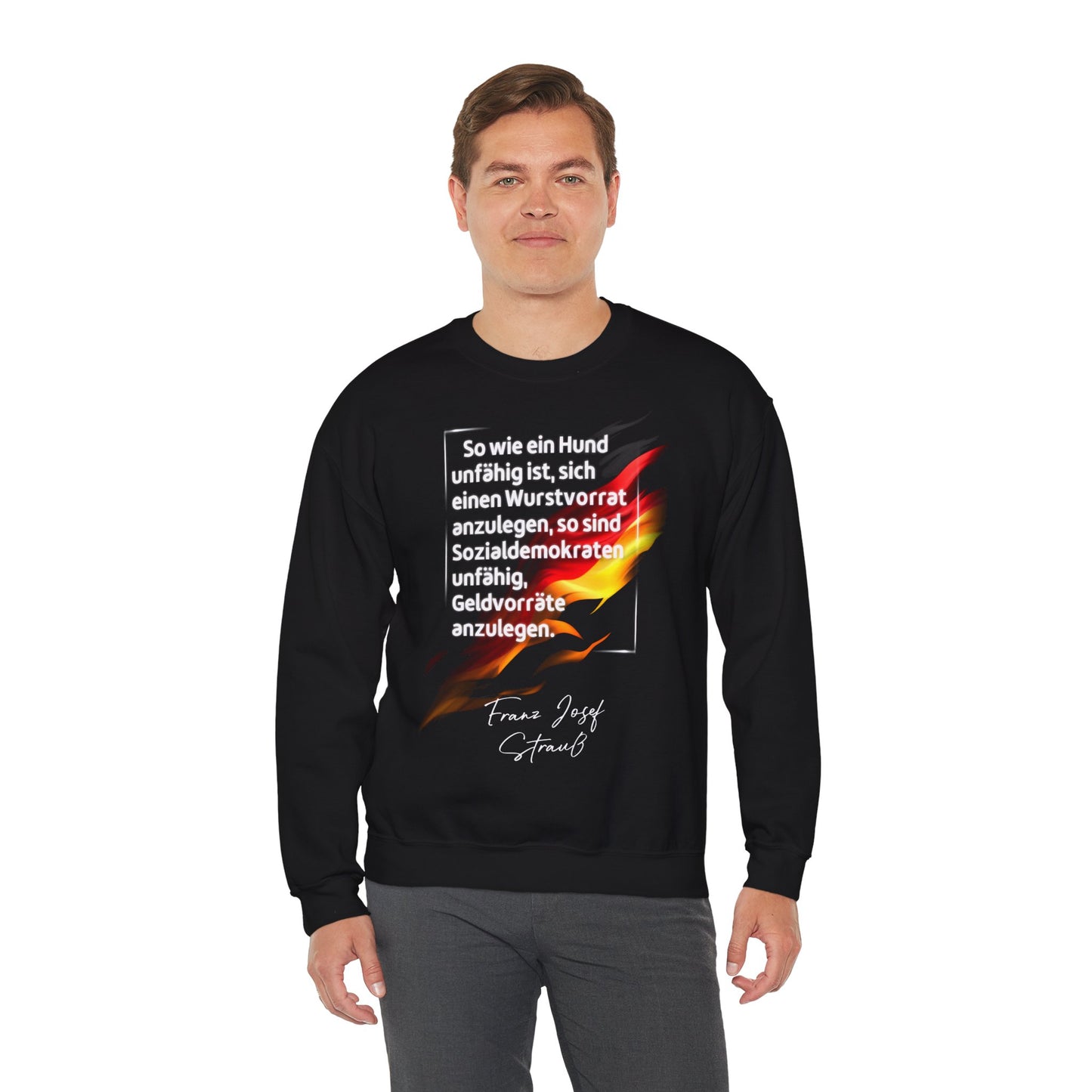 Unisex Heavy Blend™ Rundhals-Sweatshirt - Franz Josef Strauß | Wurstvorrat