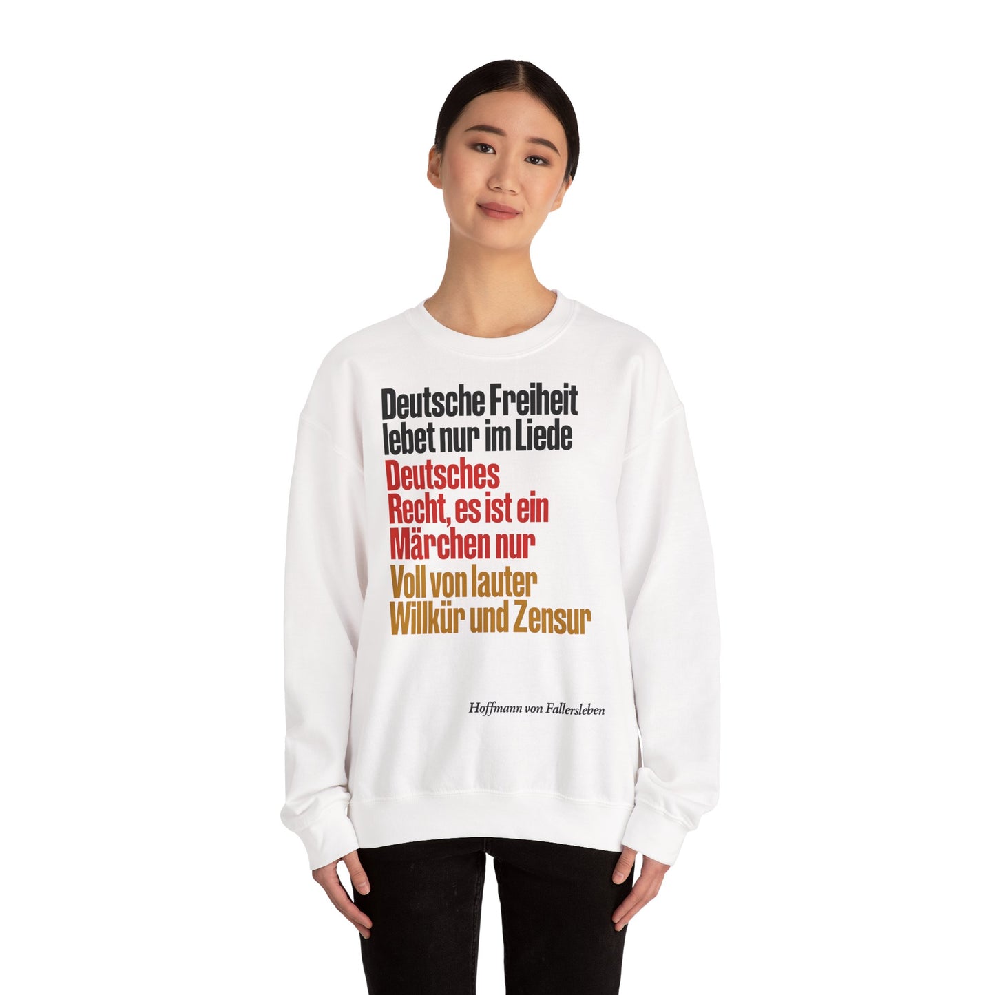 Unisex Heavy Blend™ Rundhals-Sweatshirt - Hoffmann von Fallersleben | Deutsche Freiheit