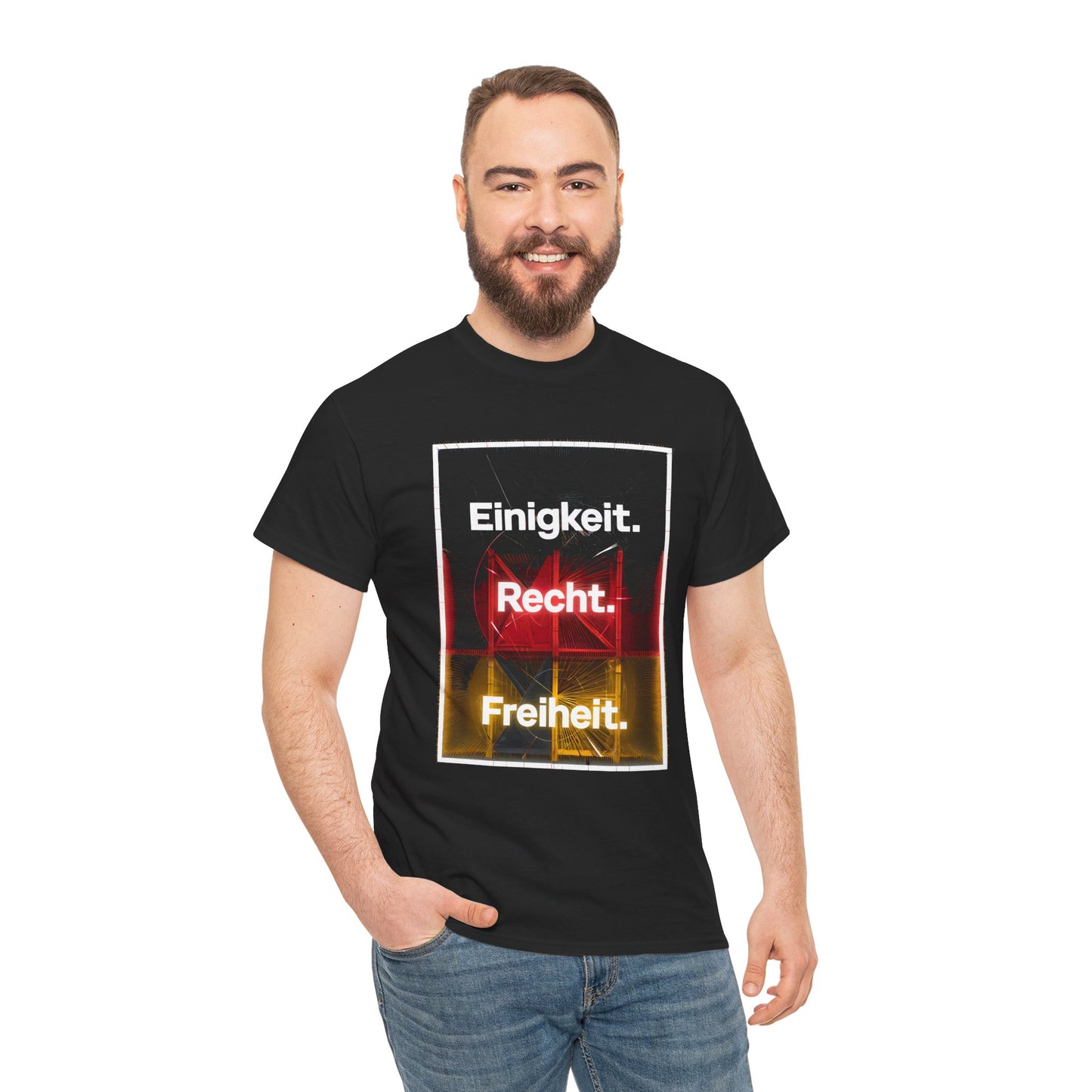 Unisex-T-Shirt aus Baumwolle - Einigkeit. Recht. Freiheit.