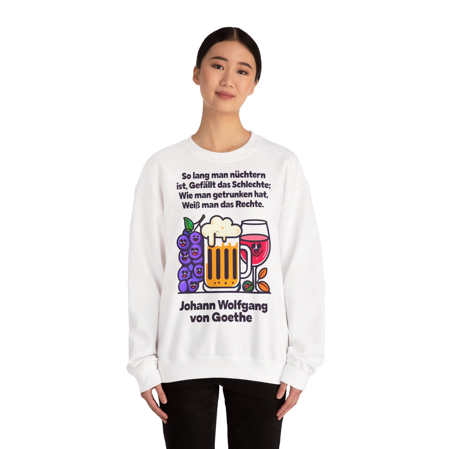 Unisex Heavy Blend™ Rundhals-Sweatshirt - Johann Wolfgang von Goethe | Trinkspruch