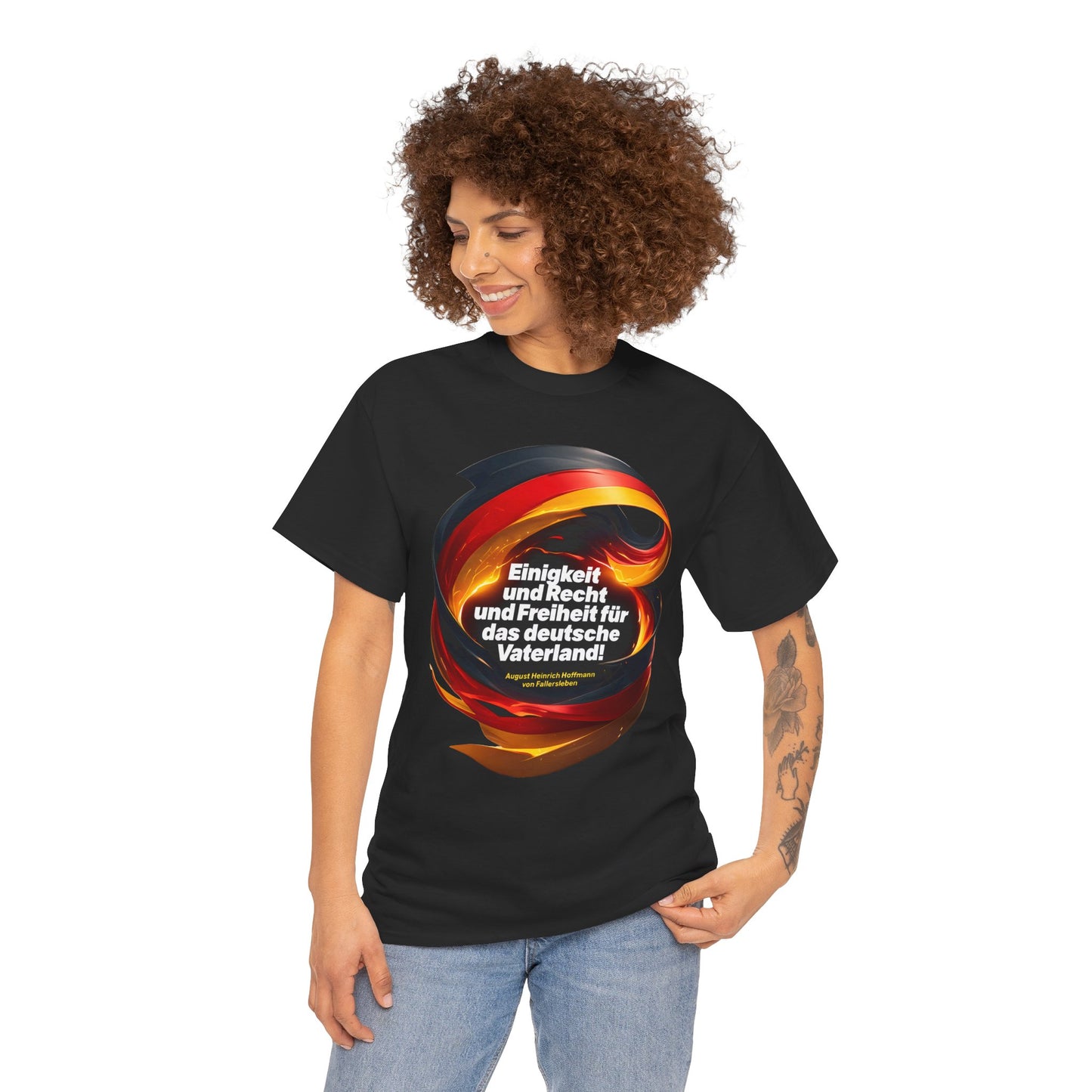 Unisex-T-Shirt aus Baumwolle - Fallersleben | Einigkeit und Recht und Freiheit