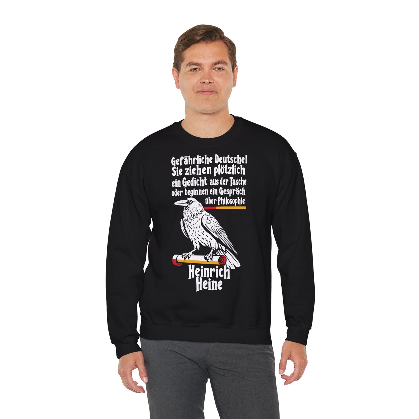 Unisex Heavy Blend™ Rundhals-Sweatshirt - Heinrich Heine | Gefährliche Deutsche