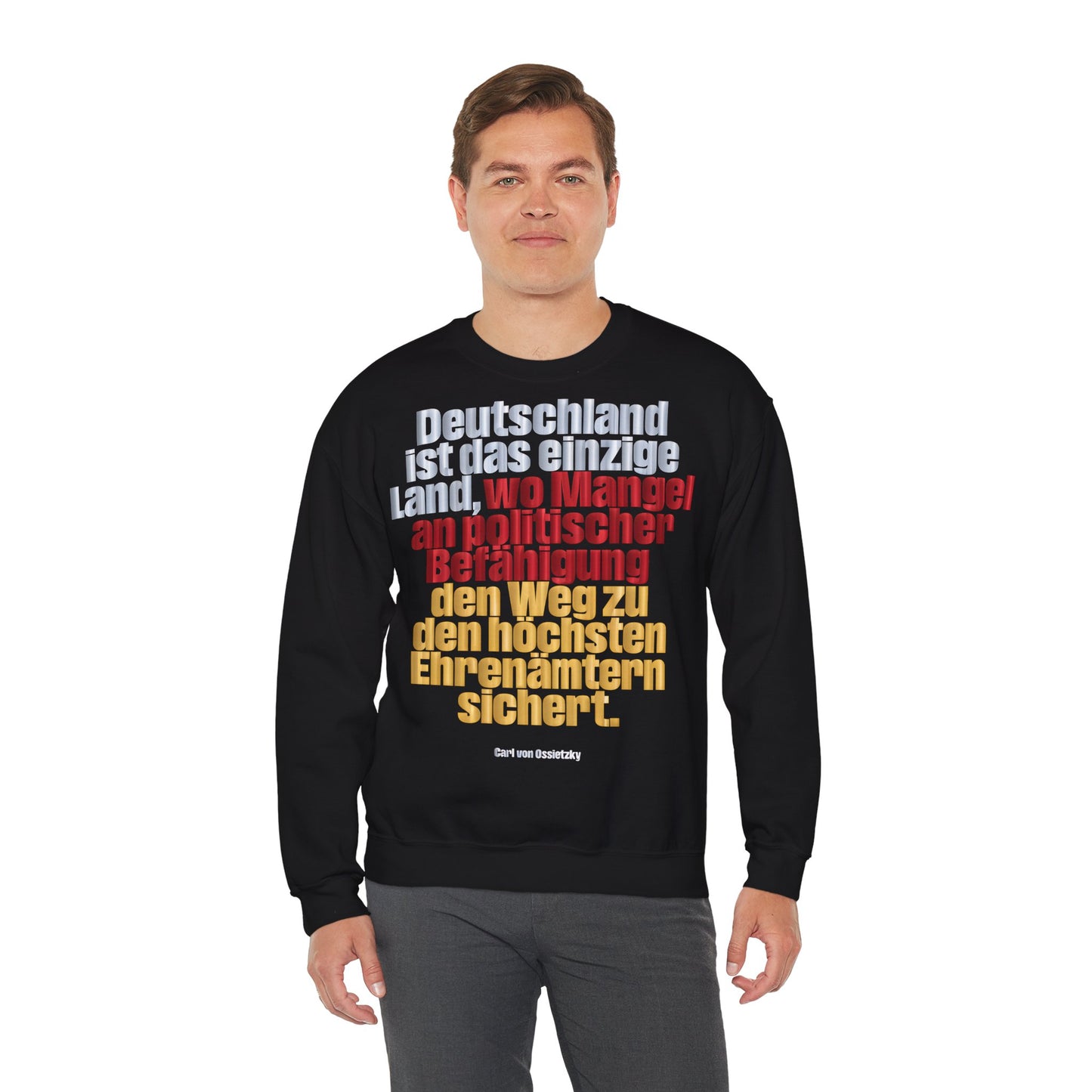 Unisex Heavy Blend™ Rundhals-Sweatshirt - Carl von Ossietzky | Mangel an Befähigung