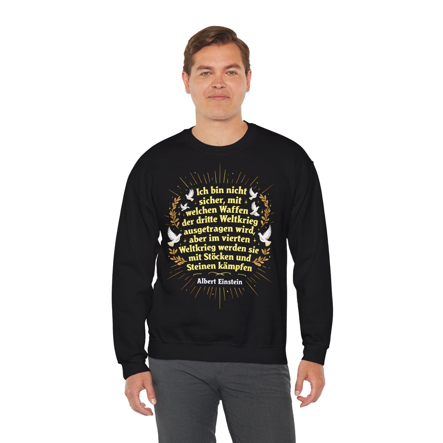 Unisex Heavy Blend™ Rundhals-Sweatshirt - Albert Einstein | 4. Weltkrieg