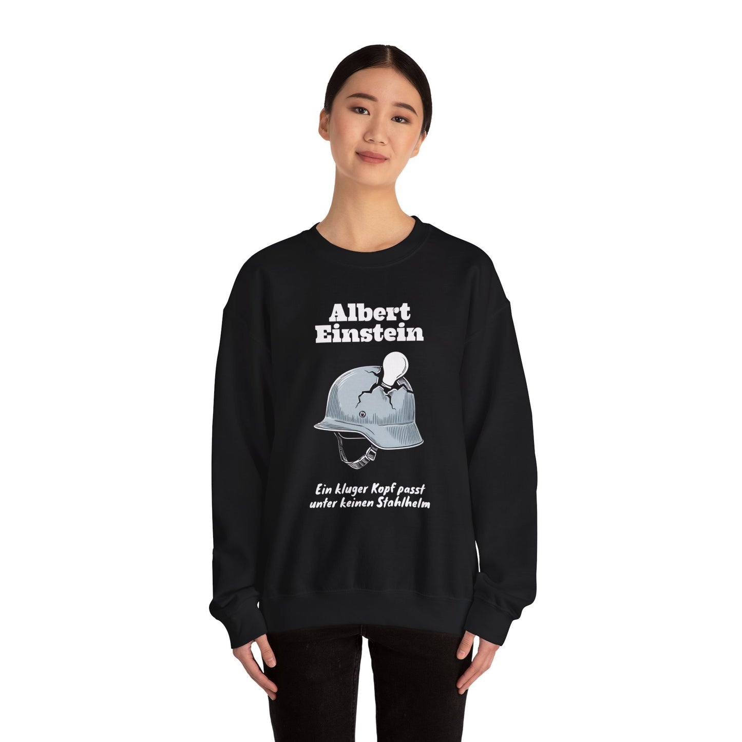 Unisex Heavy Blend™ Rundhals-Sweatshirt - Albert Einstein | Stahlhelm