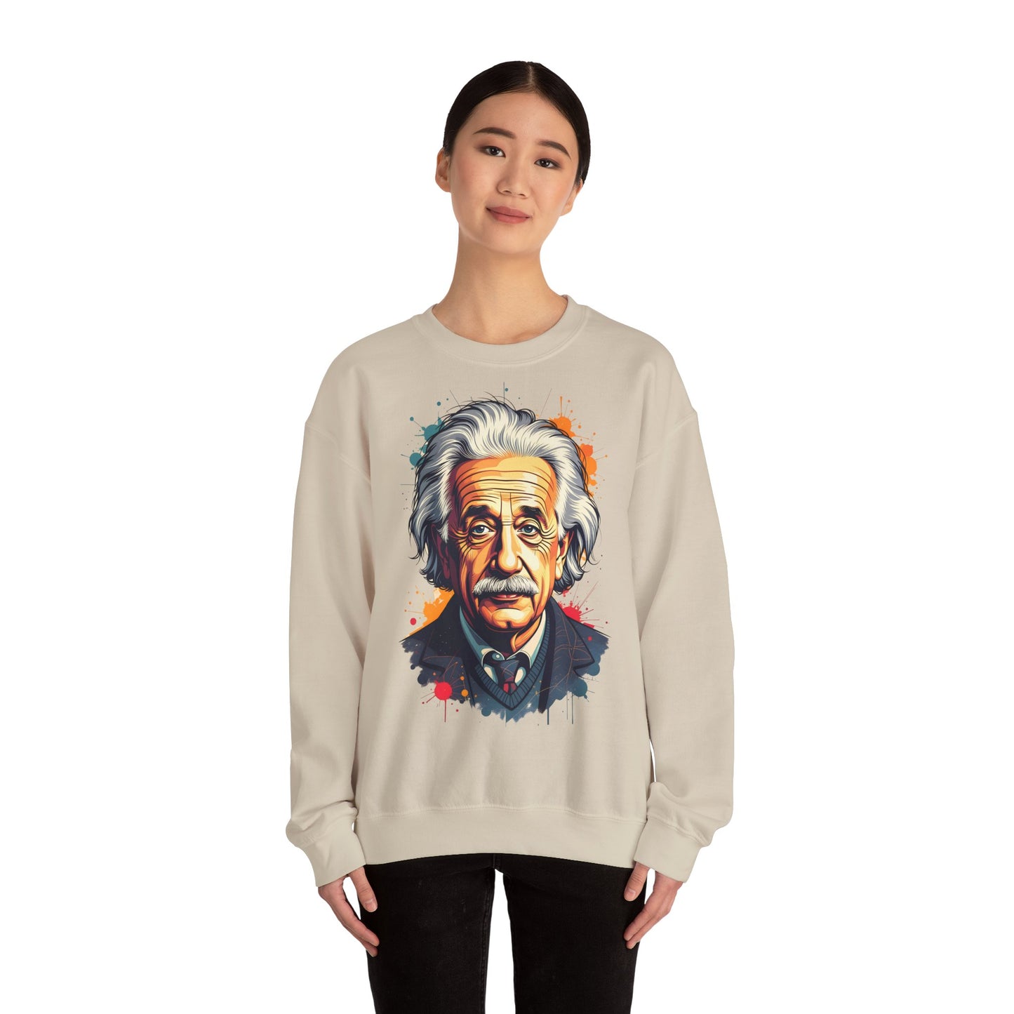 Unisex Heavy Blend™ Rundhals-Sweatshirt - Albert Einstein | Silhouette